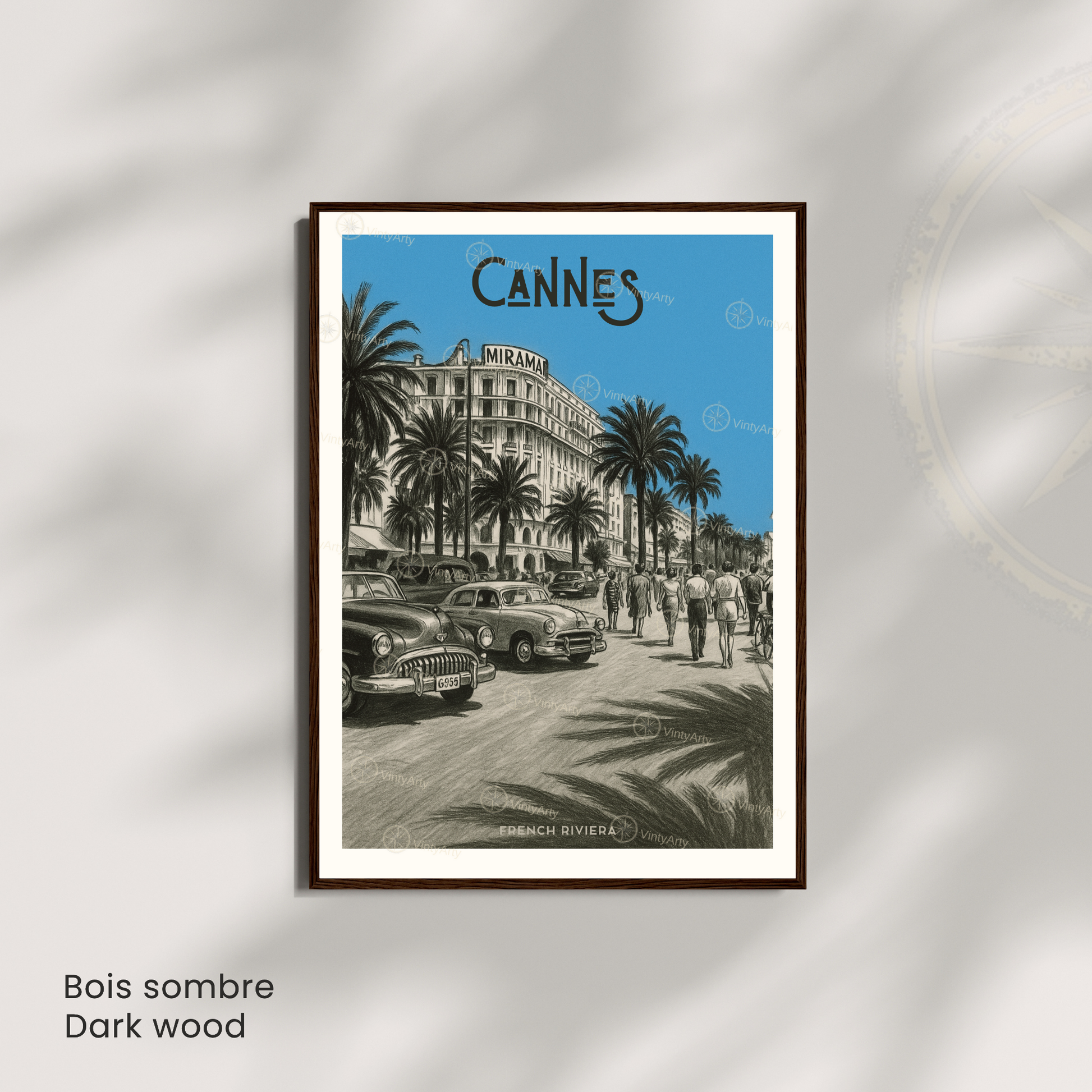 Affiche Cannes | Impression déco French Riviera | Affiche France