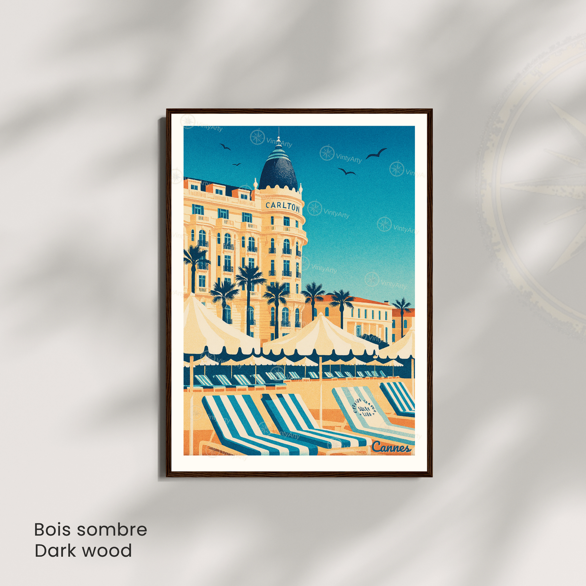 Affiche Cannes | Poster mural Côte d’Azur | Affiche France