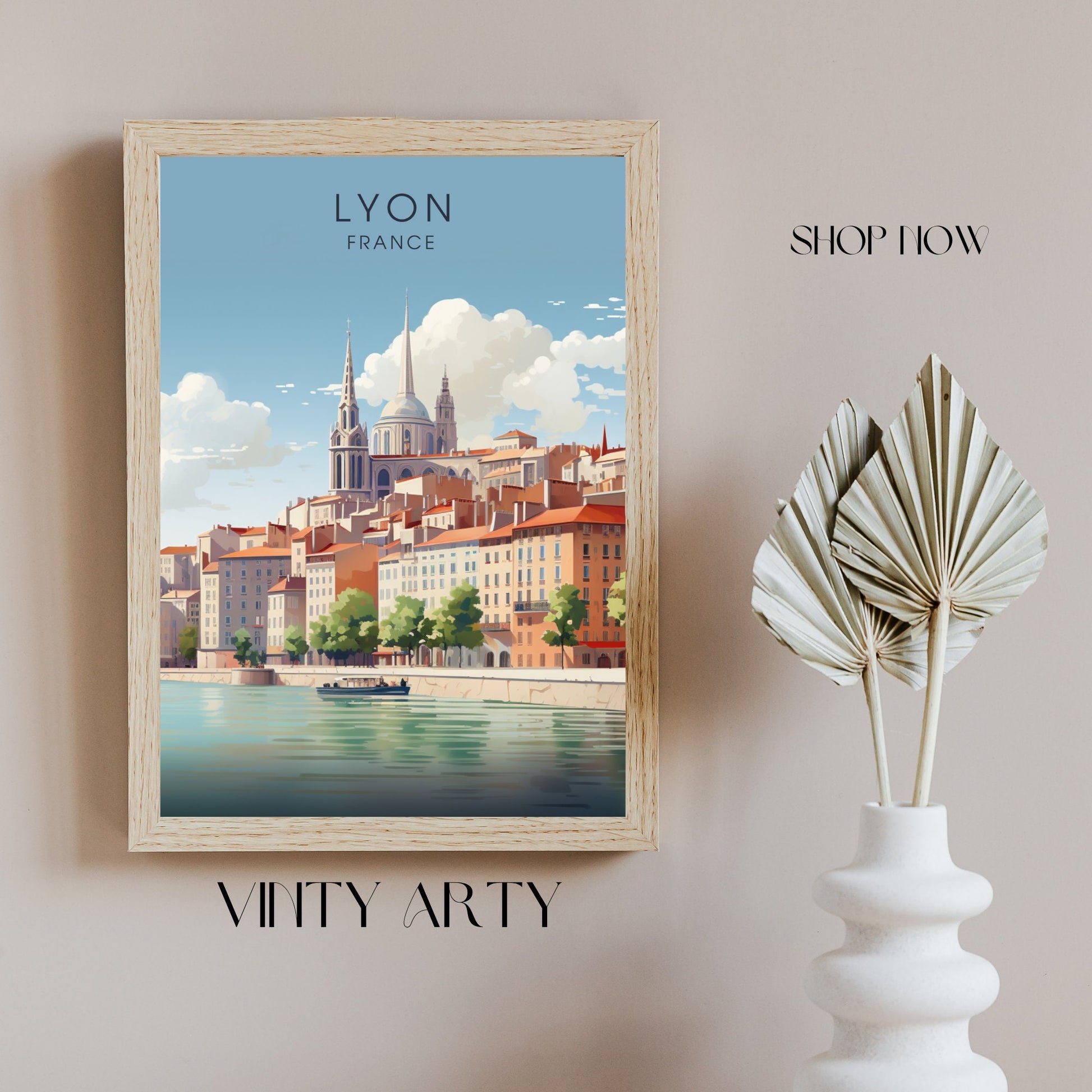 Affiche Lyon, impression de voyage Lyon, affiche de voyage Lyon, Affiche France