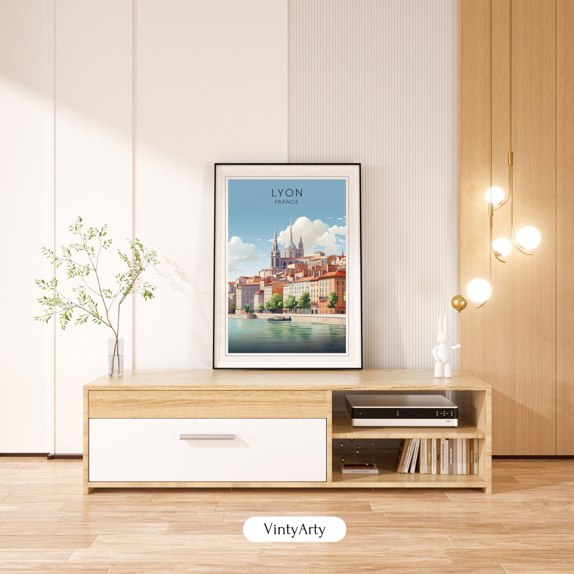 Affiche Lyon, impression de voyage Lyon, affiche de voyage Lyon, Affiche France