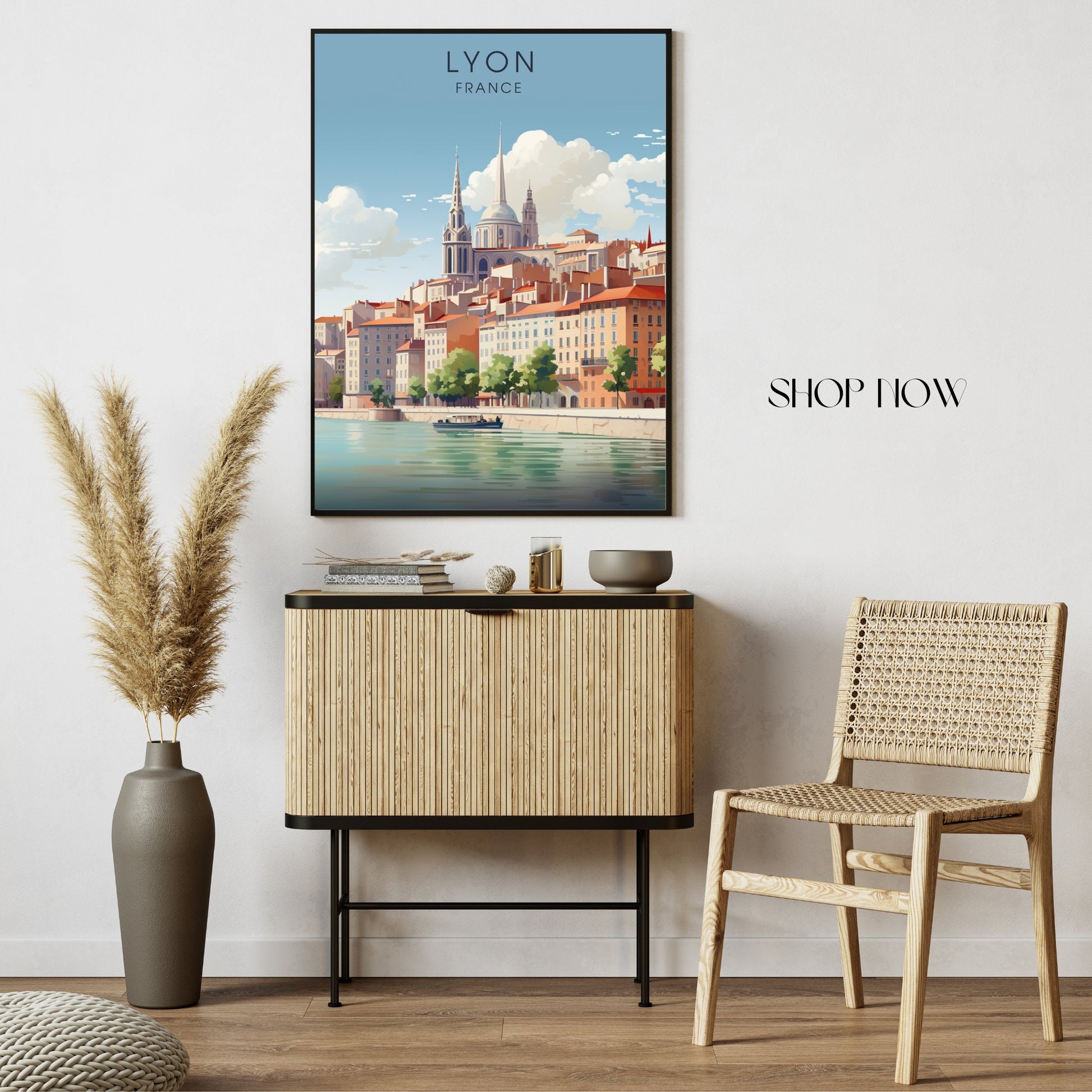 Affiche Lyon, impression de voyage Lyon, affiche de voyage Lyon, Affiche France