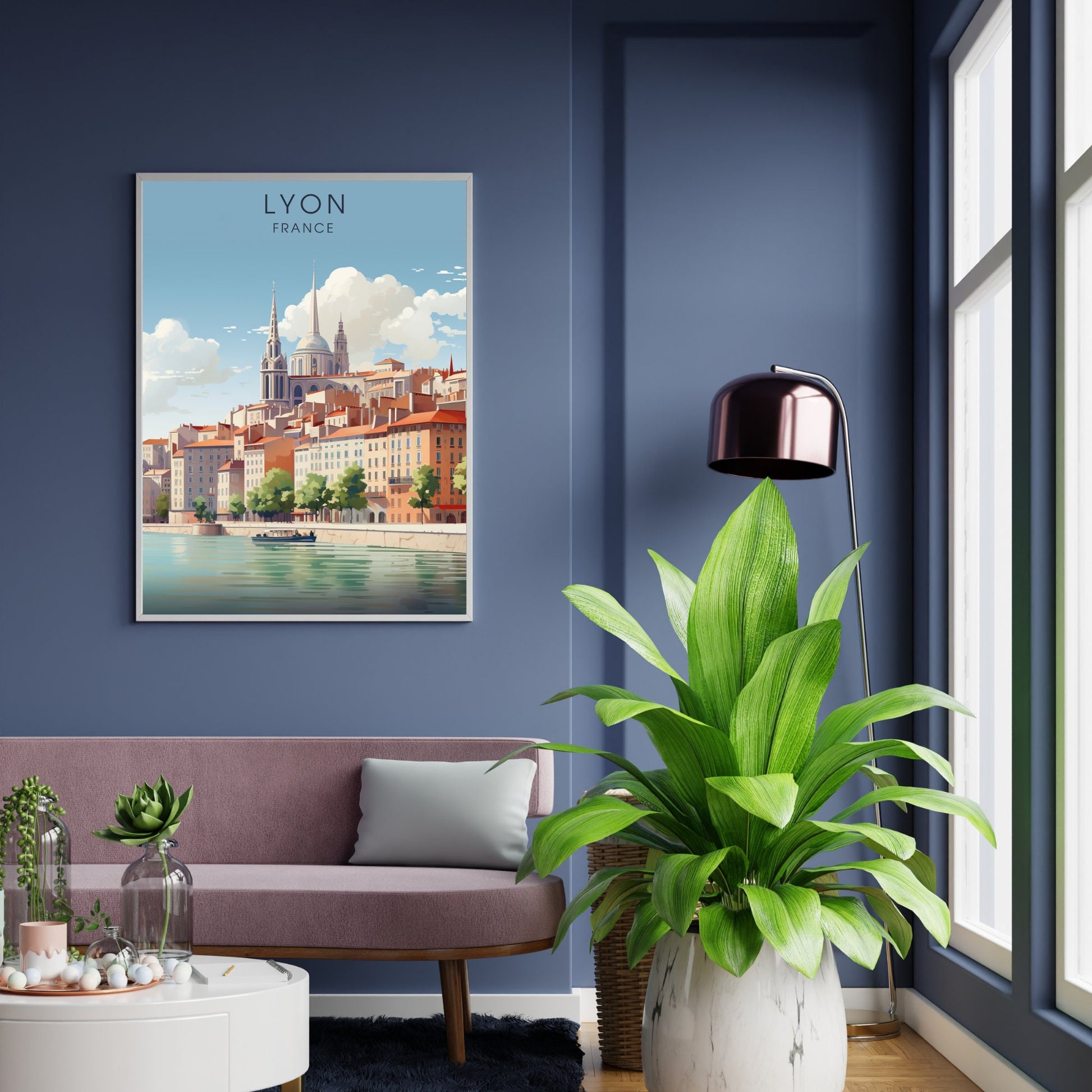 Affiche Lyon, impression de voyage Lyon, affiche de voyage Lyon, Affiche France