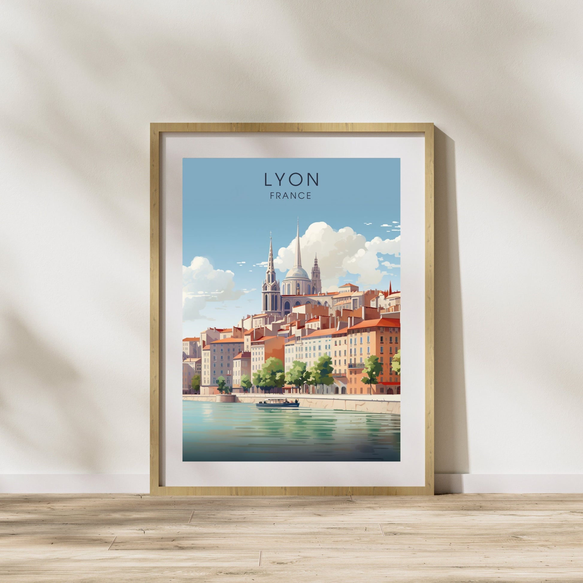 Affiche Lyon, impression de voyage Lyon, affiche de voyage Lyon, Affiche France