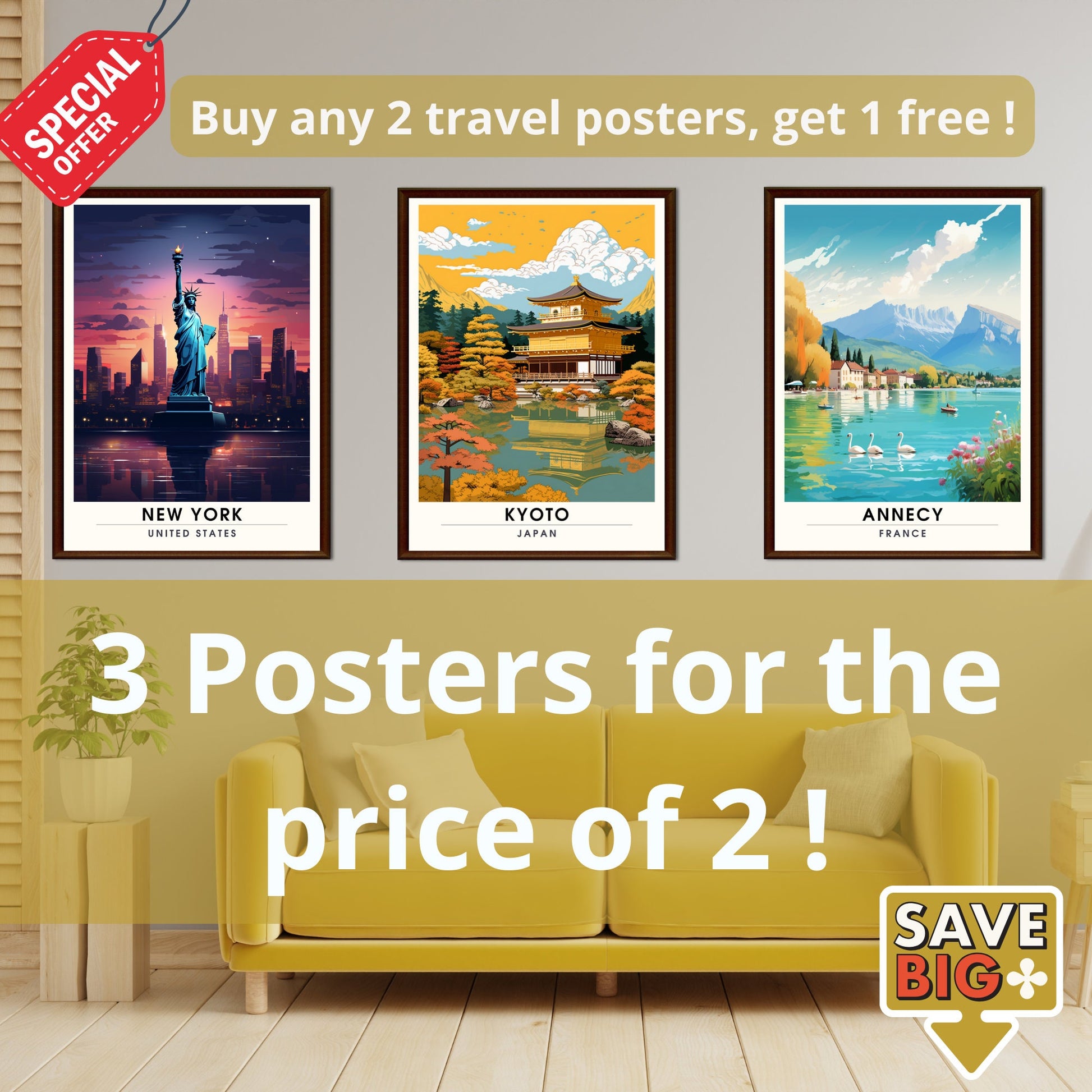 Impression Kyoto | Affiche de Voyage Kyoto | Impression Japon