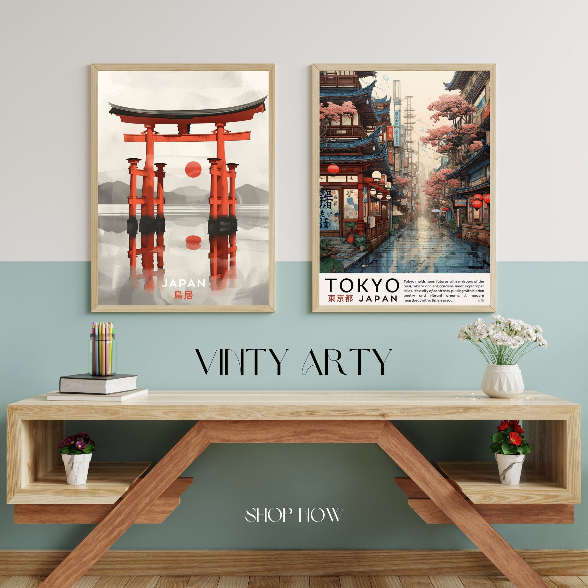 Impression Japon | Affiche Japon | Affiche porte de Torii | Impression Torii, Japon