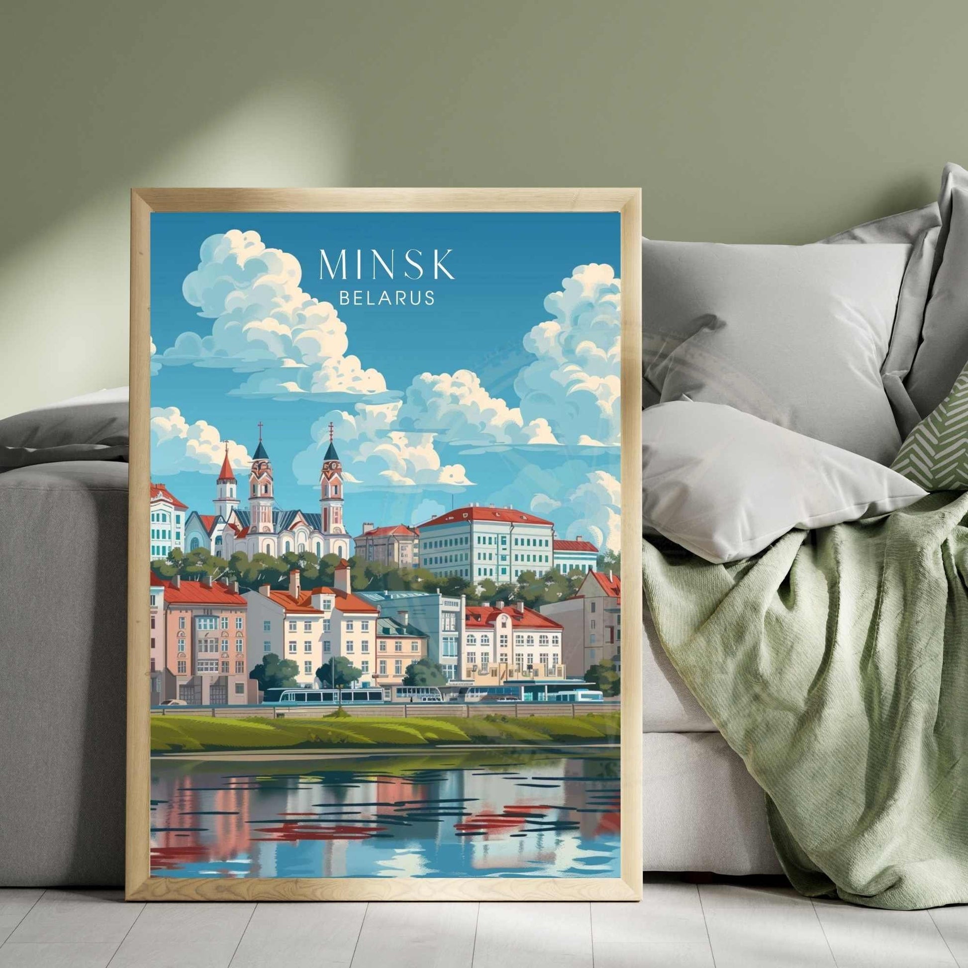 Affiche Minsk- impression de voyage Minsk , Biélorussie - poster Biélorussie