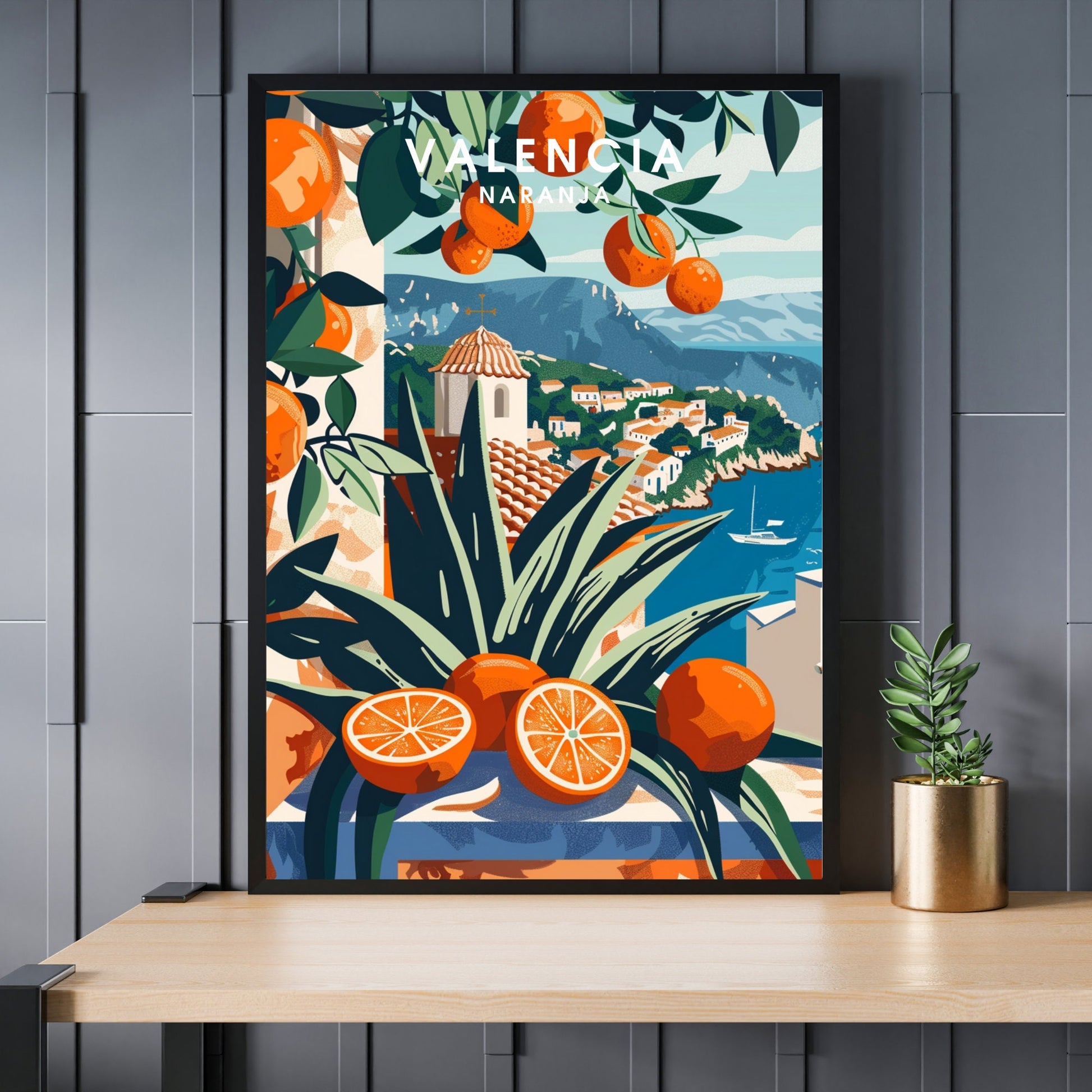 Poster Kitchen | Orange Poster | Valencia Poster | Travel Souvenir | Gift Idea |Spain Travel Print