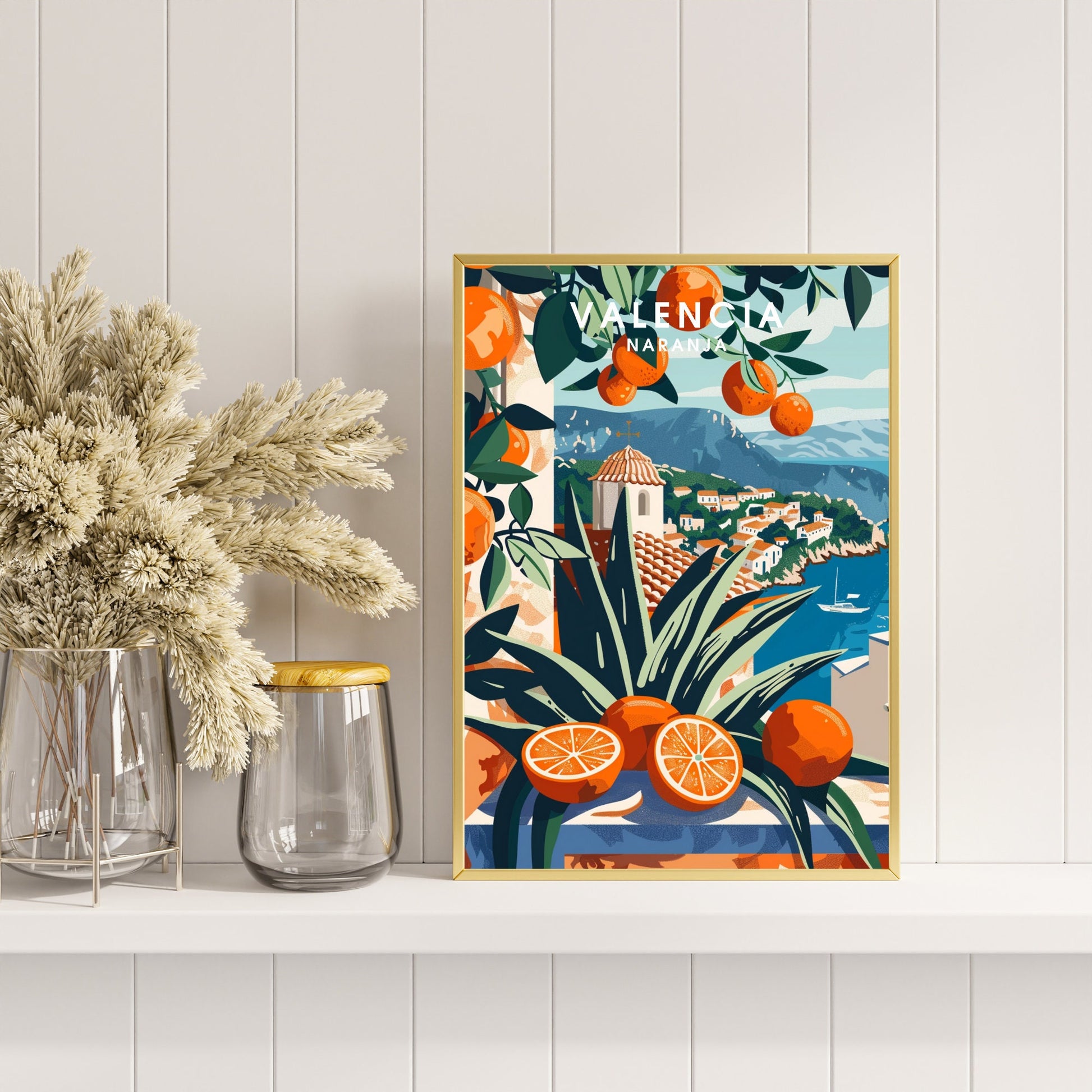 Poster Kitchen | Orange Poster | Valencia Poster | Travel Souvenir | Gift Idea |Spain Travel Print