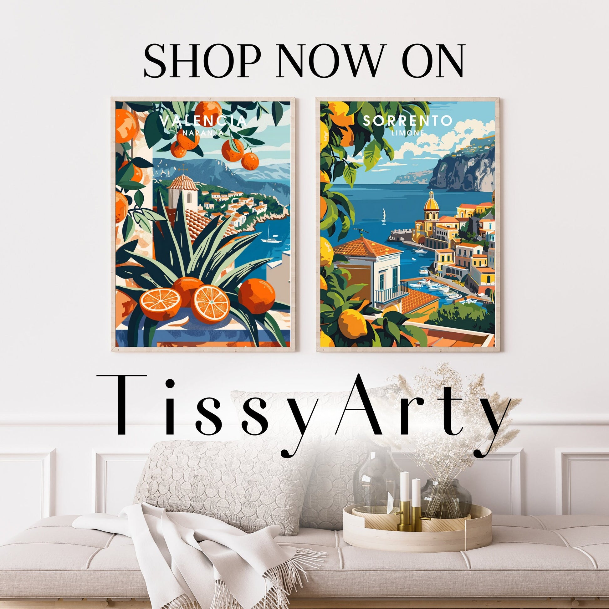 Poster Kitchen | Orange Poster | Valencia Poster | Travel Souvenir | Gift Idea |Spain Travel Print