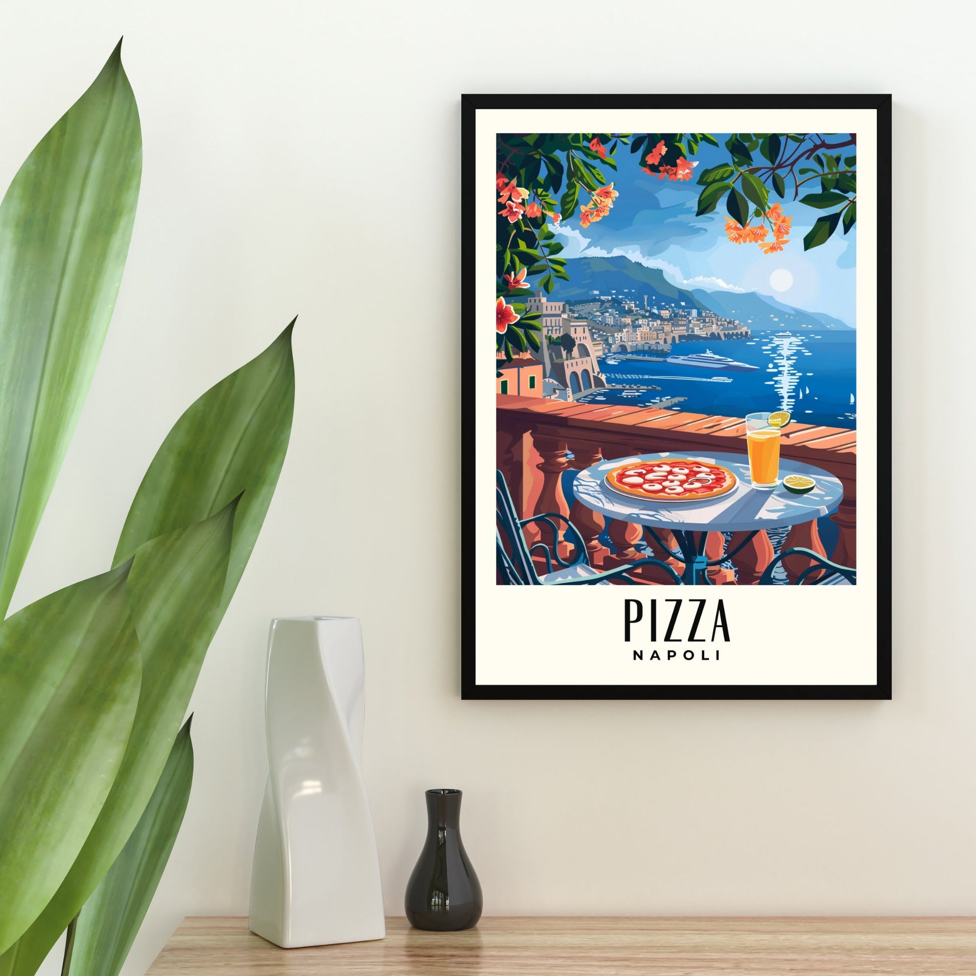 Kitchen poster | Napoli poster | Pizza print | Travel souvenir | Gift idea | Italy travel print