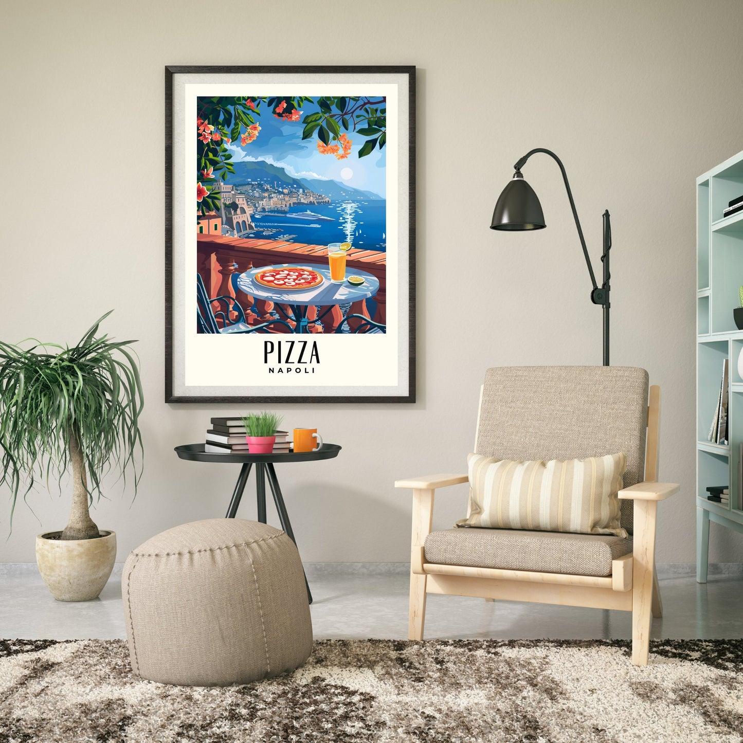 Kitchen poster | Napoli poster | Pizza print | Travel souvenir | Gift idea | Italy travel print