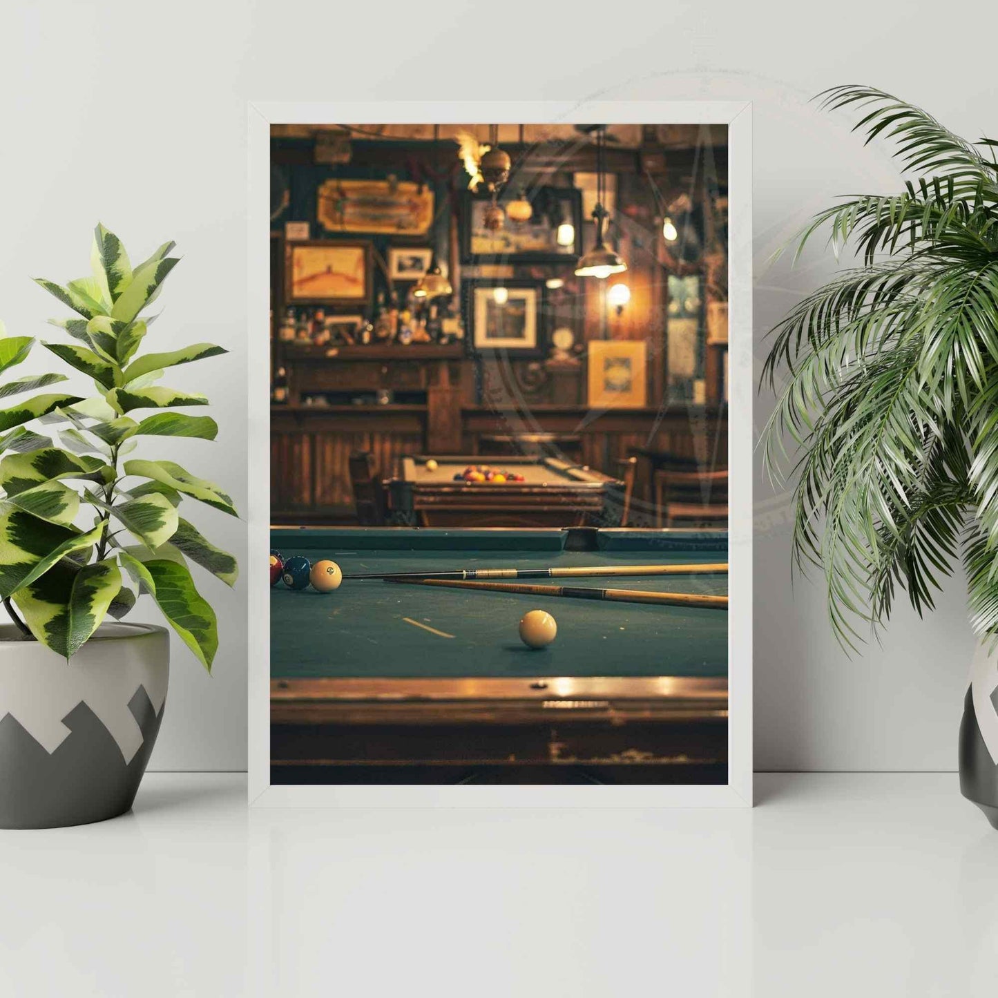Affiche Billard - Affiche table de billard vintage - Affiche salle de jeux