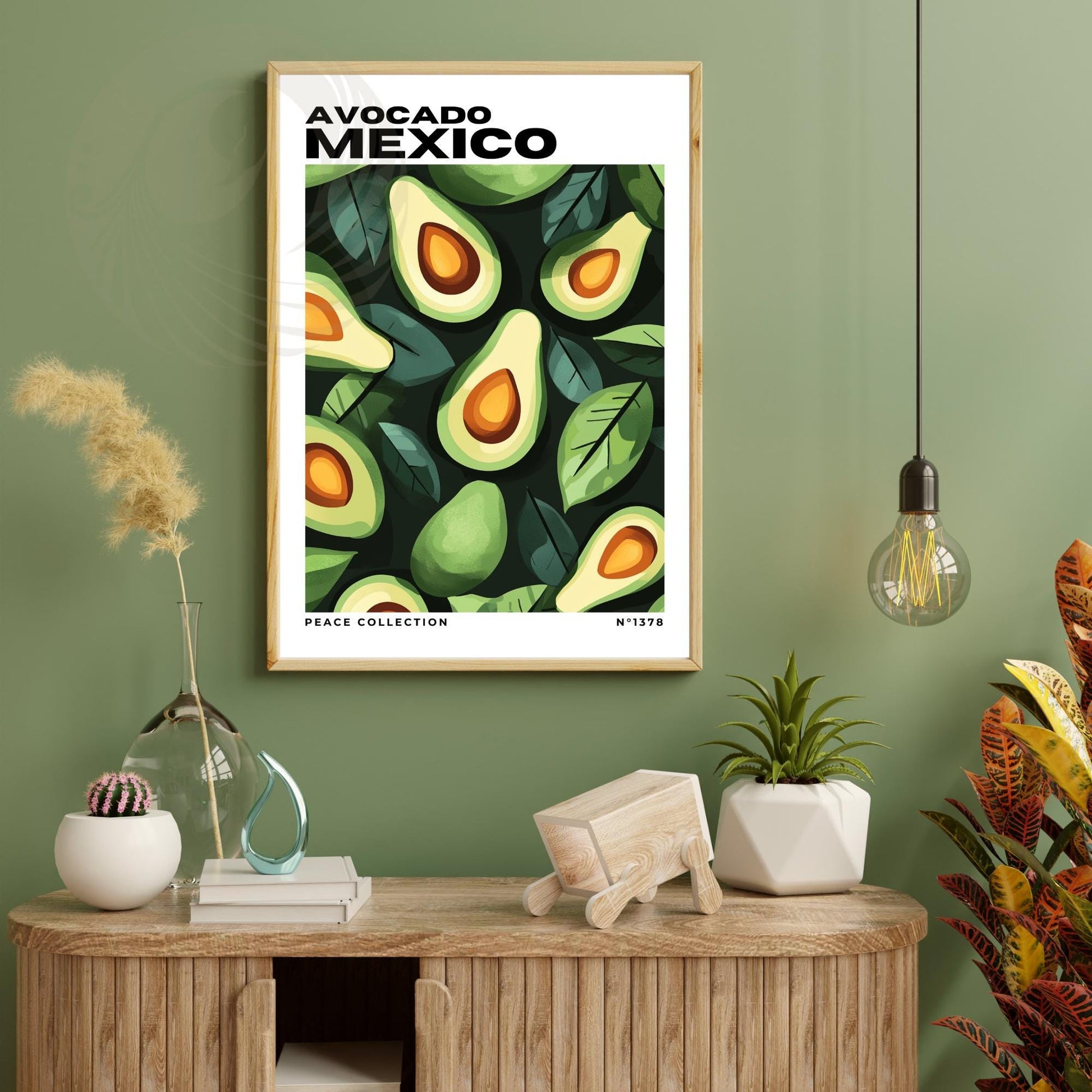 Kitchen poster | Mexico poster | Avocado poster | Travel souvenir | Gift idea | Mexico travel print