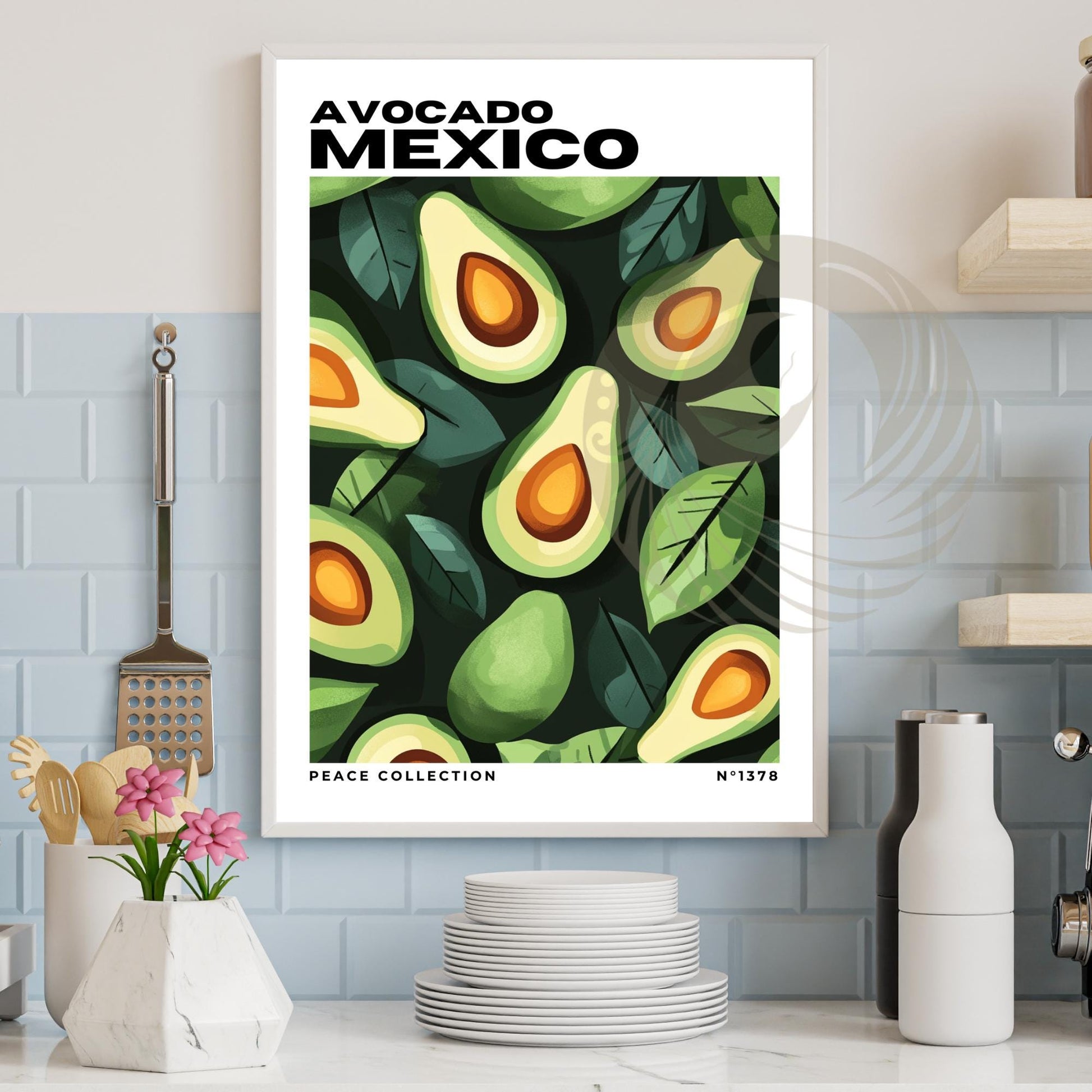 Kitchen poster | Mexico poster | Avocado poster | Travel souvenir | Gift idea | Mexico travel print