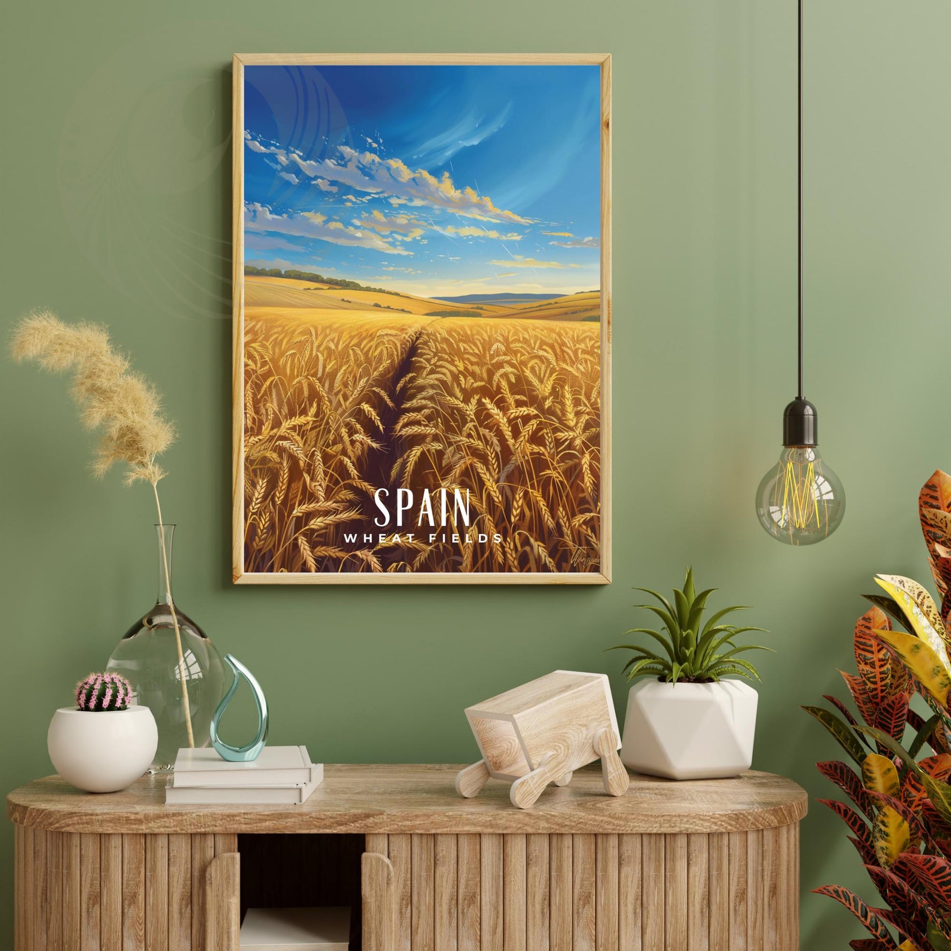 Poster Kitchen | Wheat Fields Poster | Travel Souvenir | Gift Idea |Spain Travel Print