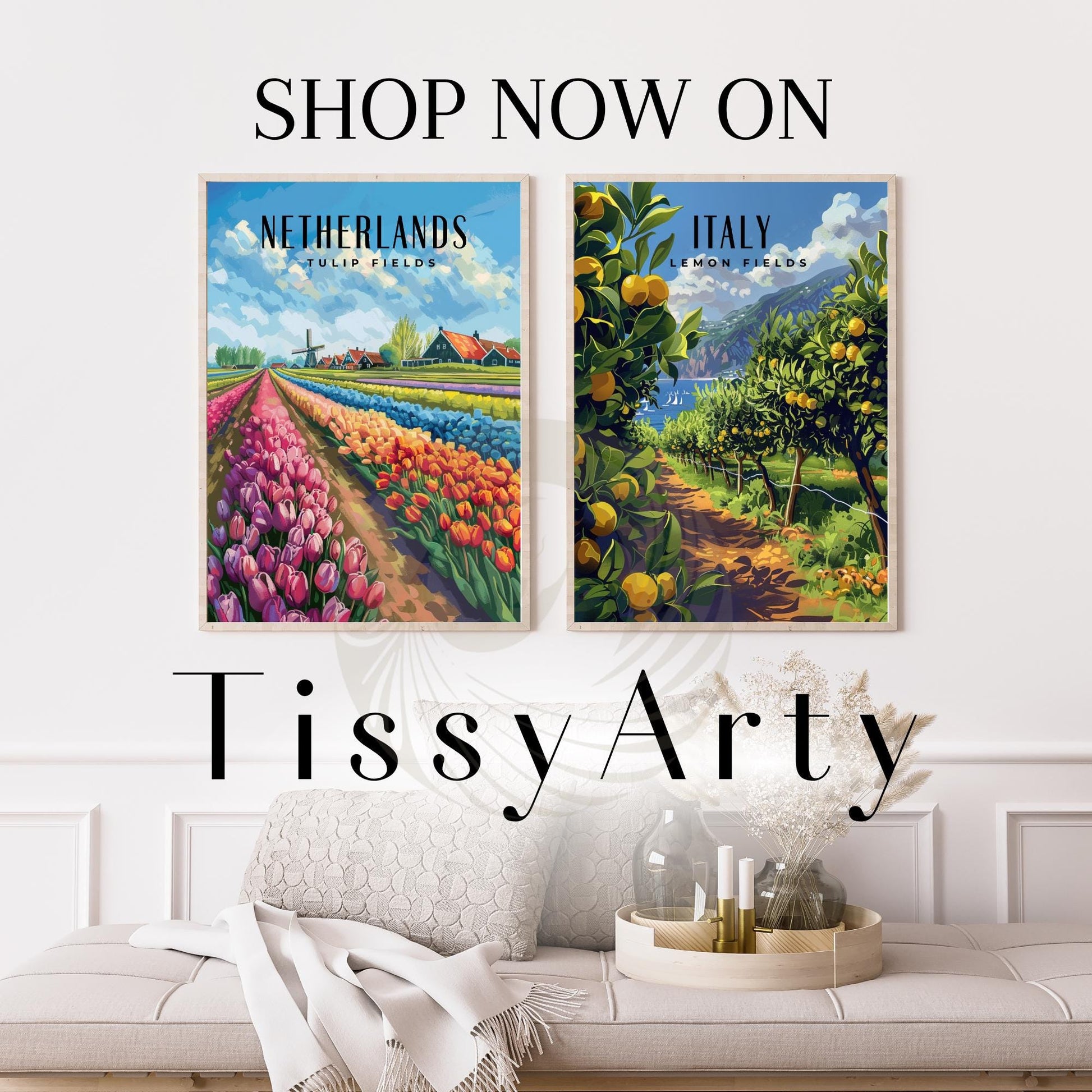 Poster Kitchen | Tulip Fields Poster | Travel Souvenir | Gift Idea | Netherlands Travel Print