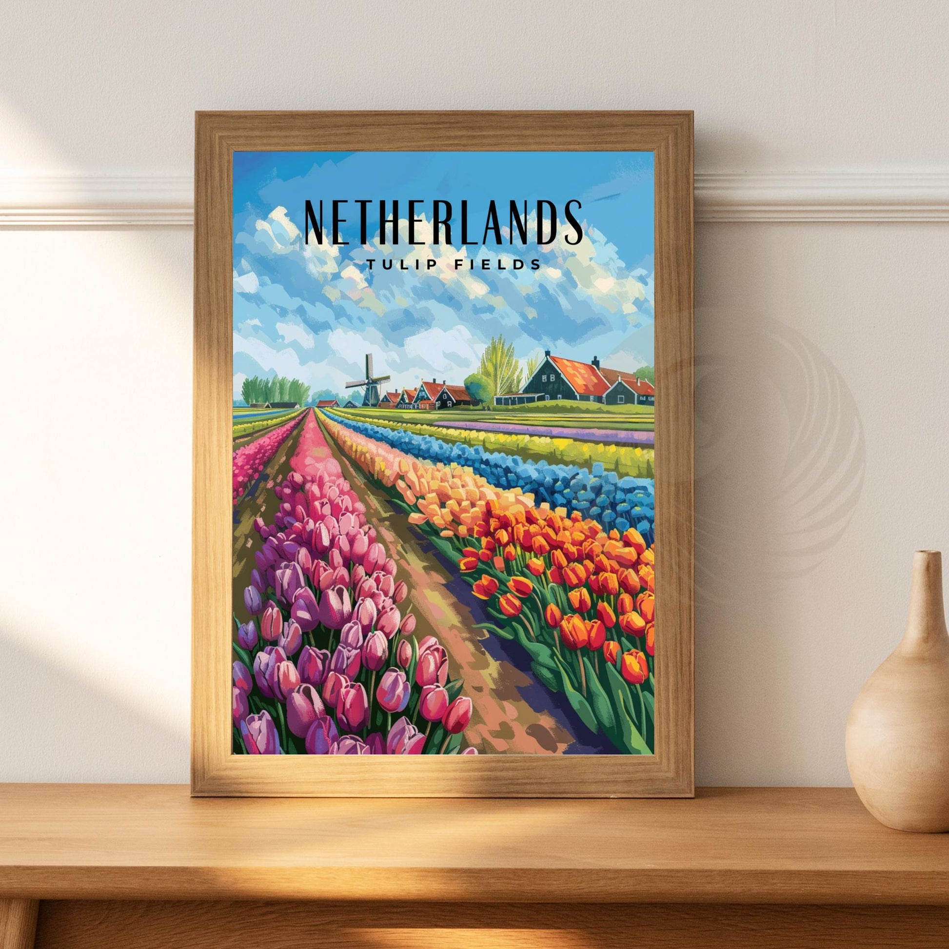 Poster Kitchen | Tulip Fields Poster | Travel Souvenir | Gift Idea | Netherlands Travel Print