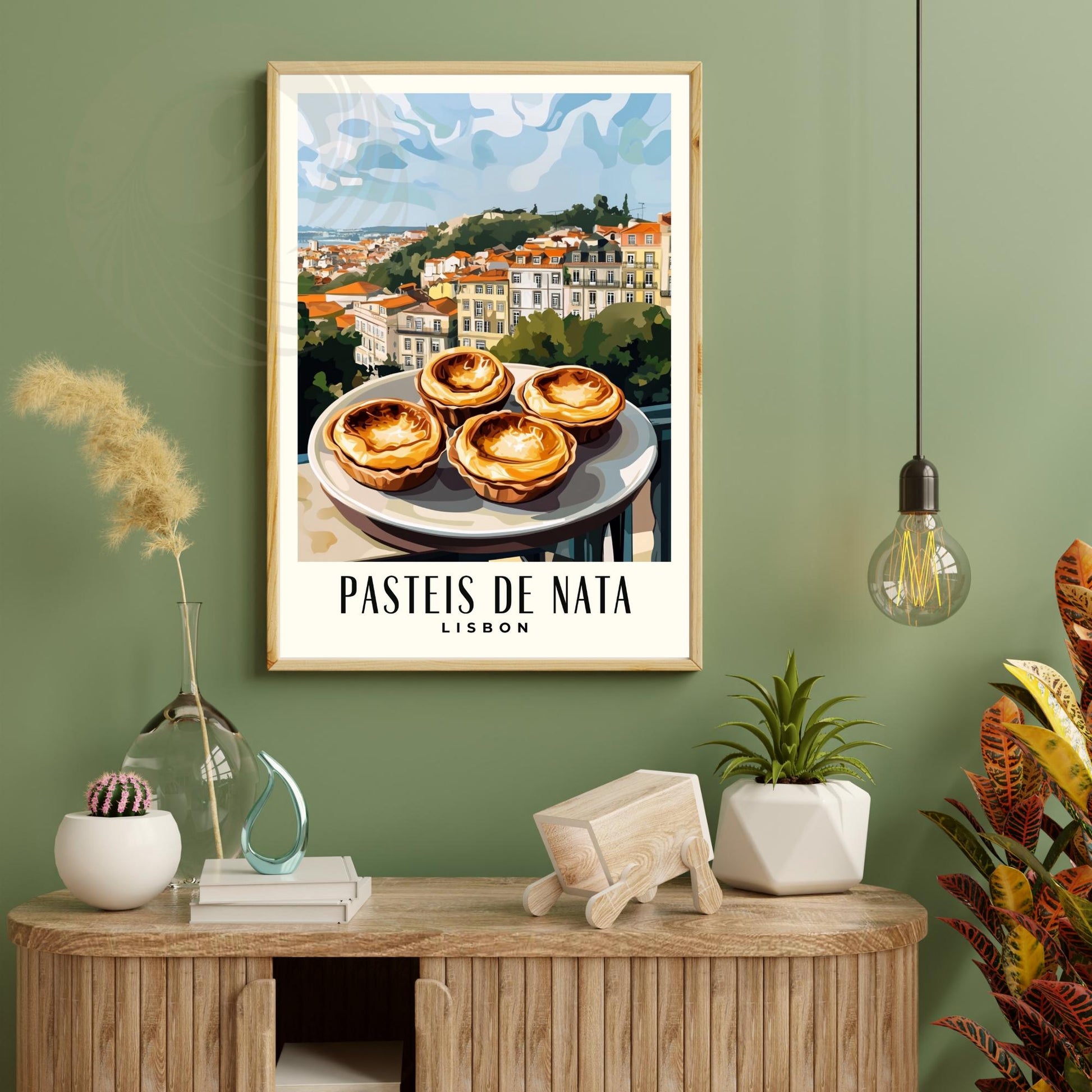 Kitchen Poster | Pasteis de Nata Poster | Lisbon Poster | Travel Souvenir | Gift Idea | Portugal Travel Print
