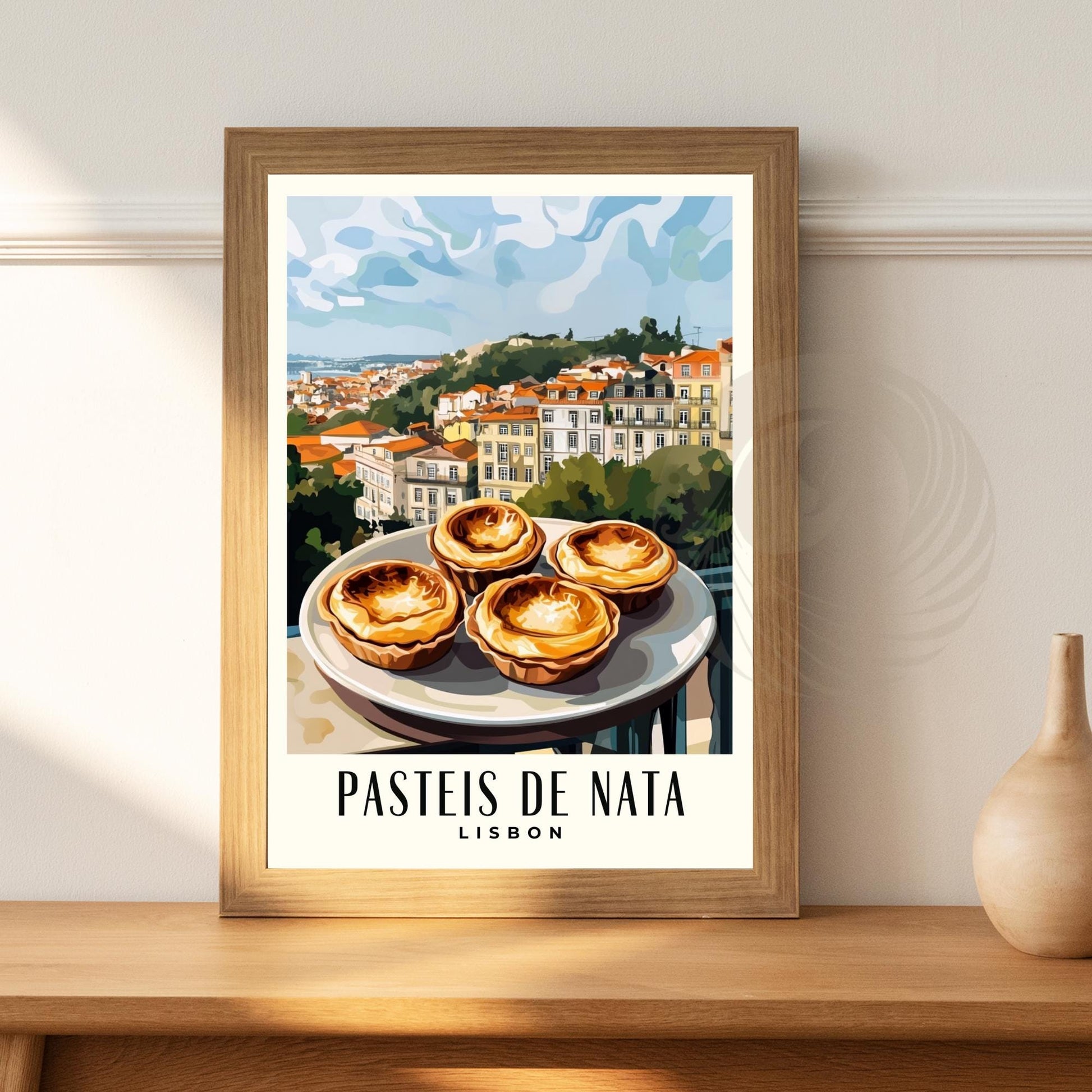 Kitchen Poster | Pasteis de Nata Poster | Lisbon Poster | Travel Souvenir | Gift Idea | Portugal Travel Print