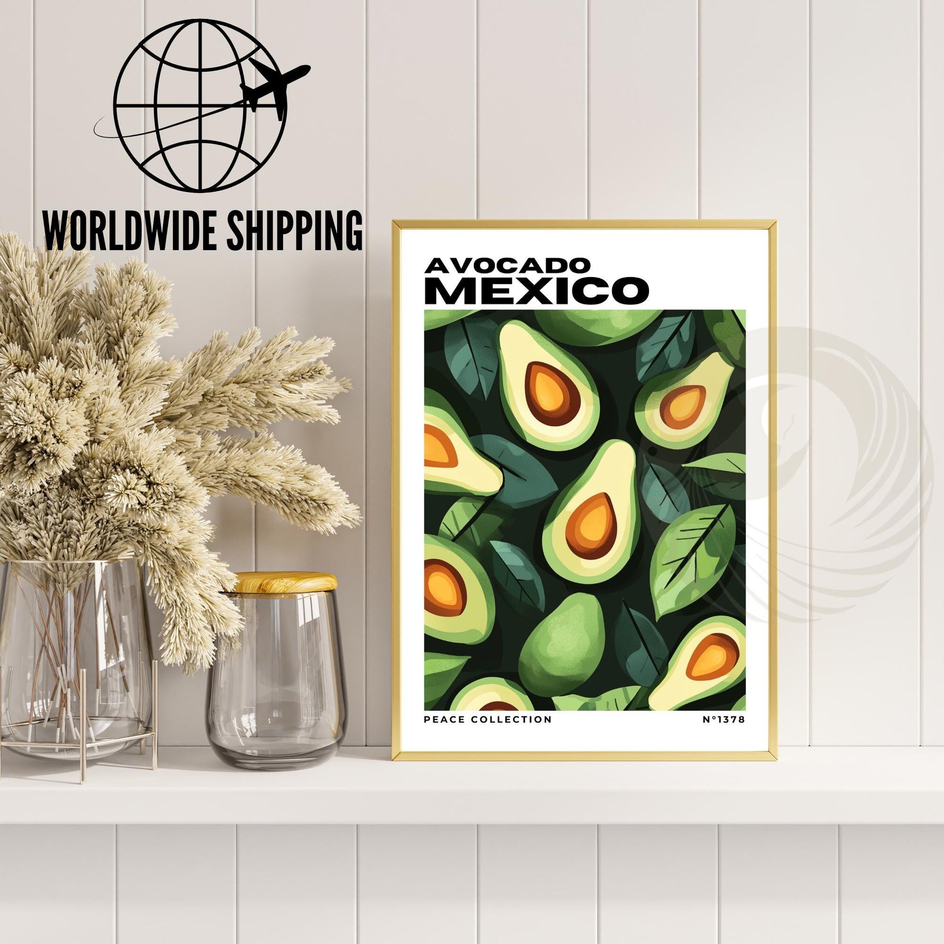 Kitchen poster | Mexico poster | Avocado poster | Travel souvenir | Gift idea | Mexico travel print