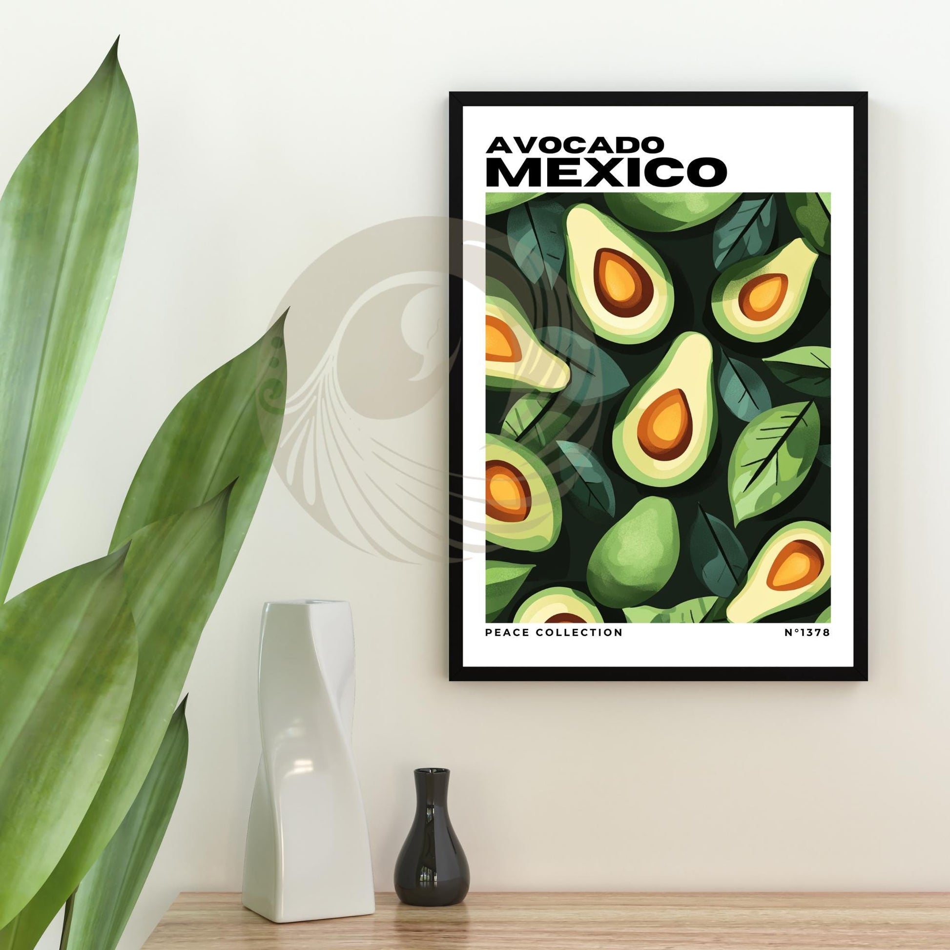 Kitchen poster | Mexico poster | Avocado poster | Travel souvenir | Gift idea | Mexico travel print