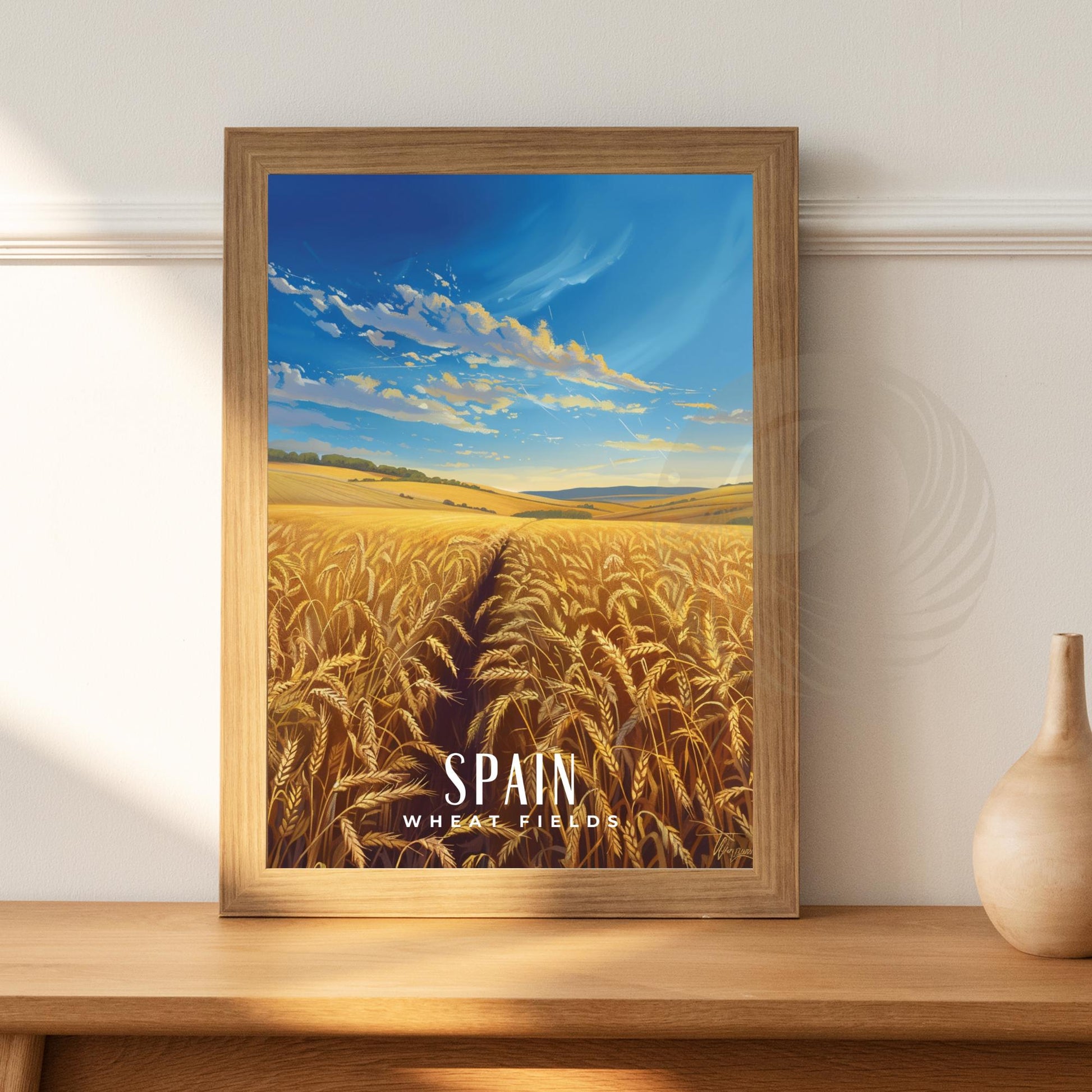 Poster Kitchen | Wheat Fields Poster | Travel Souvenir | Gift Idea |Spain Travel Print