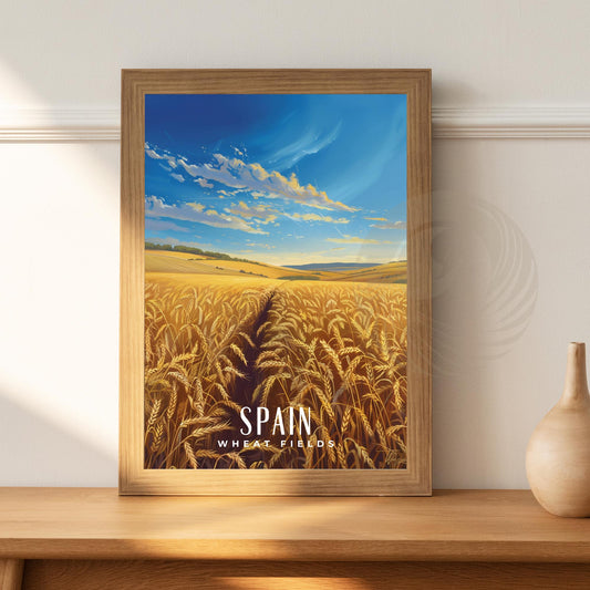Poster Kitchen | Wheat Fields Poster | Travel Souvenir | Gift Idea |Spain Travel Print