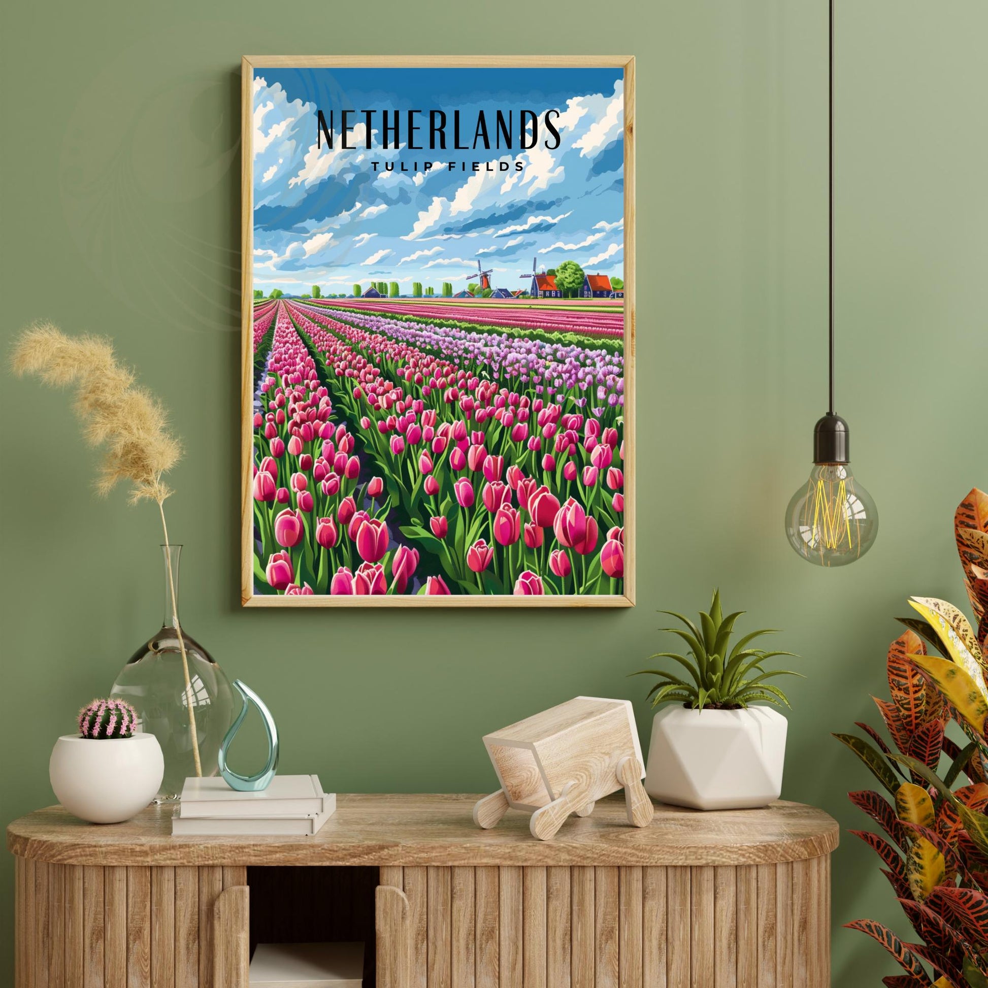 Poster Kitchen | Tulip Fields Poster | Travel Souvenir | Gift Idea | Netherlands Travel Print