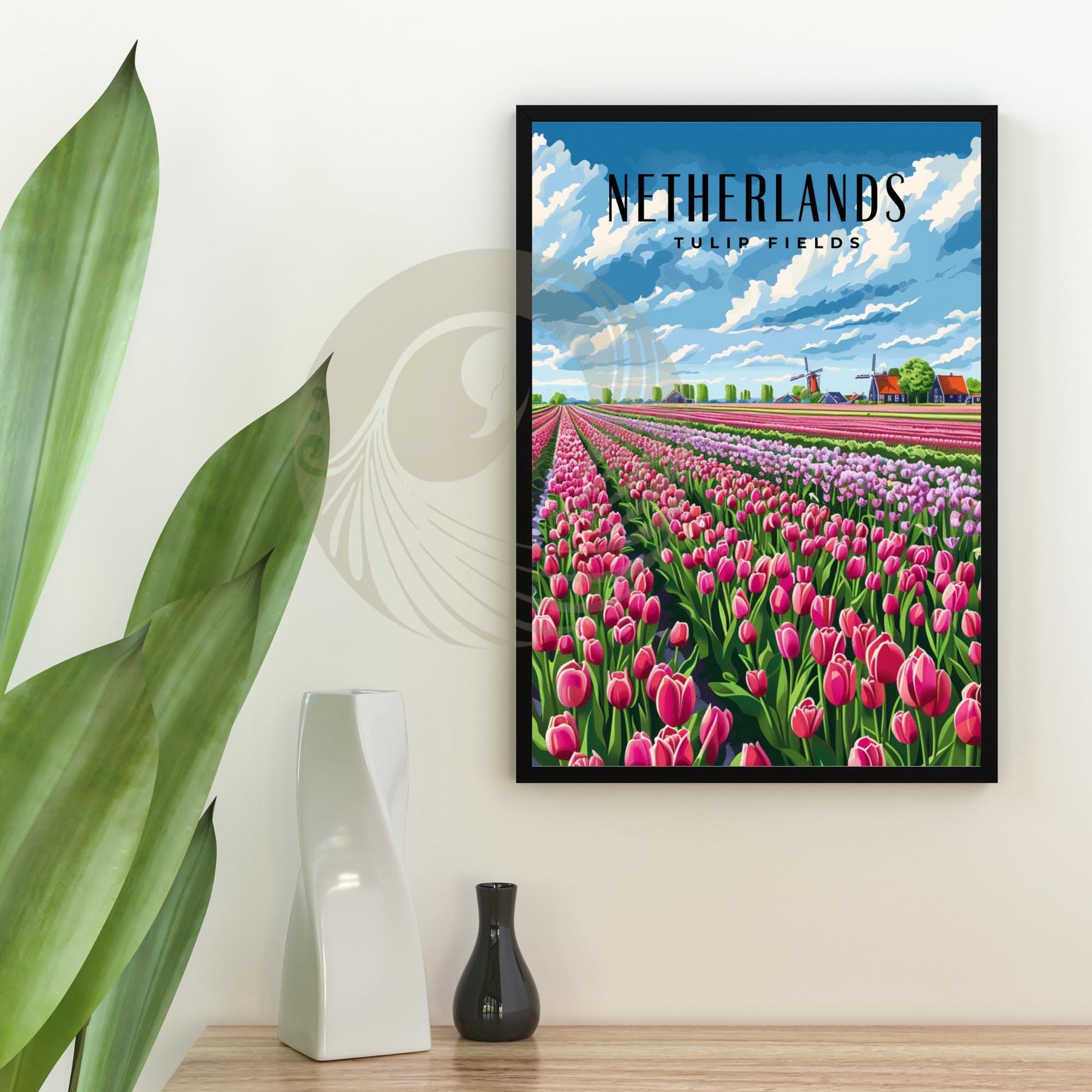 Poster Kitchen | Tulip Fields Poster | Travel Souvenir | Gift Idea | Netherlands Travel Print