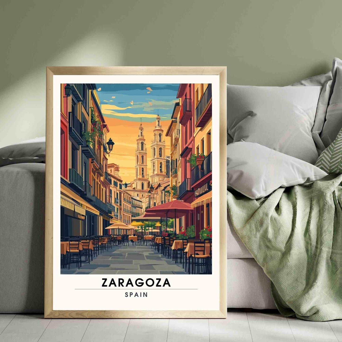 Zaragoza Poster | Zaragoza travel print - Spain
