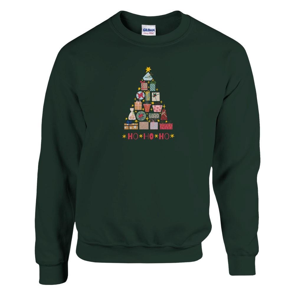 Sweat unisexe Noël - Sapin de noël et cadeau - 10 couleurs disponibles