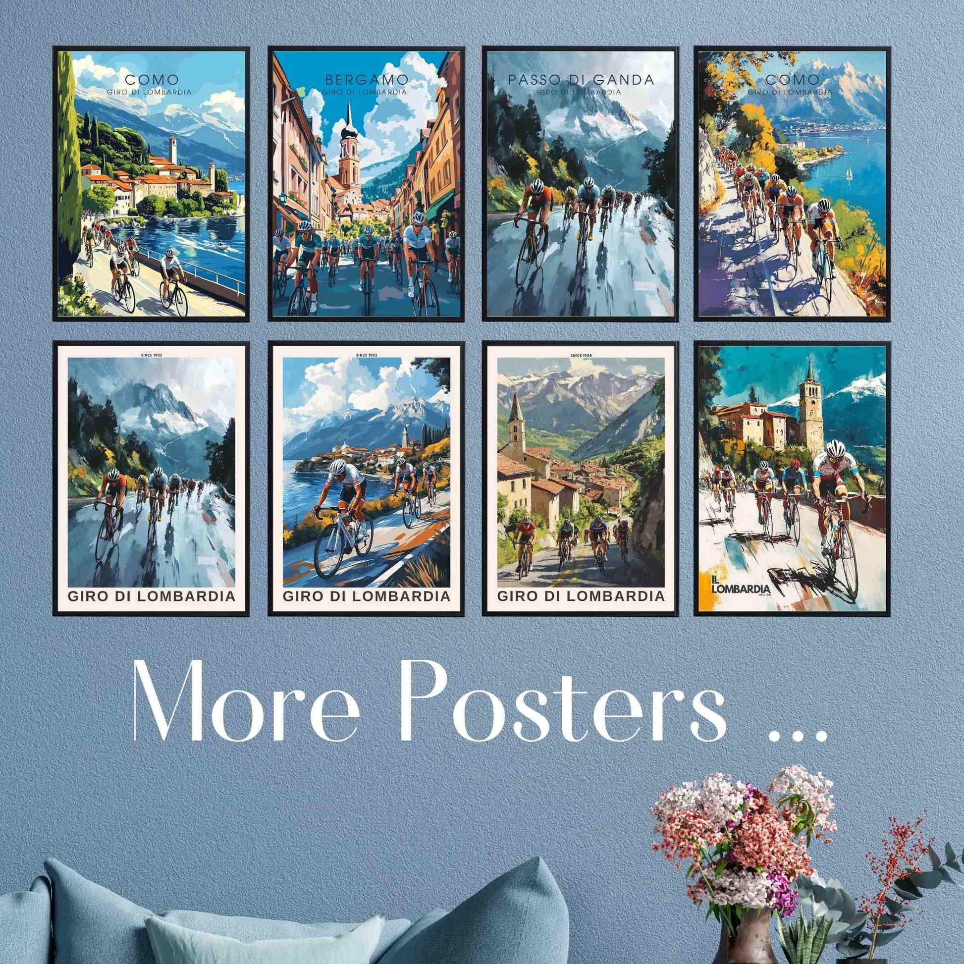 Affiche Tour de Lombardie - Impression Tour de Lombardie, Italie - COME