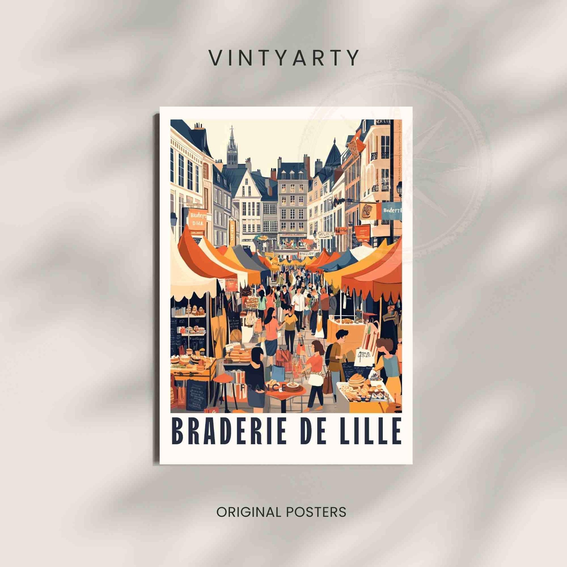 Affiche la Braderie de Lille | Impression Lille, France