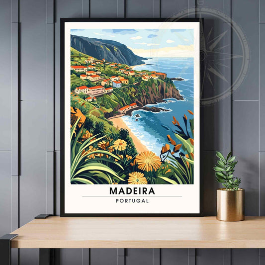 Madeira Poster | Madeira print, Portugal