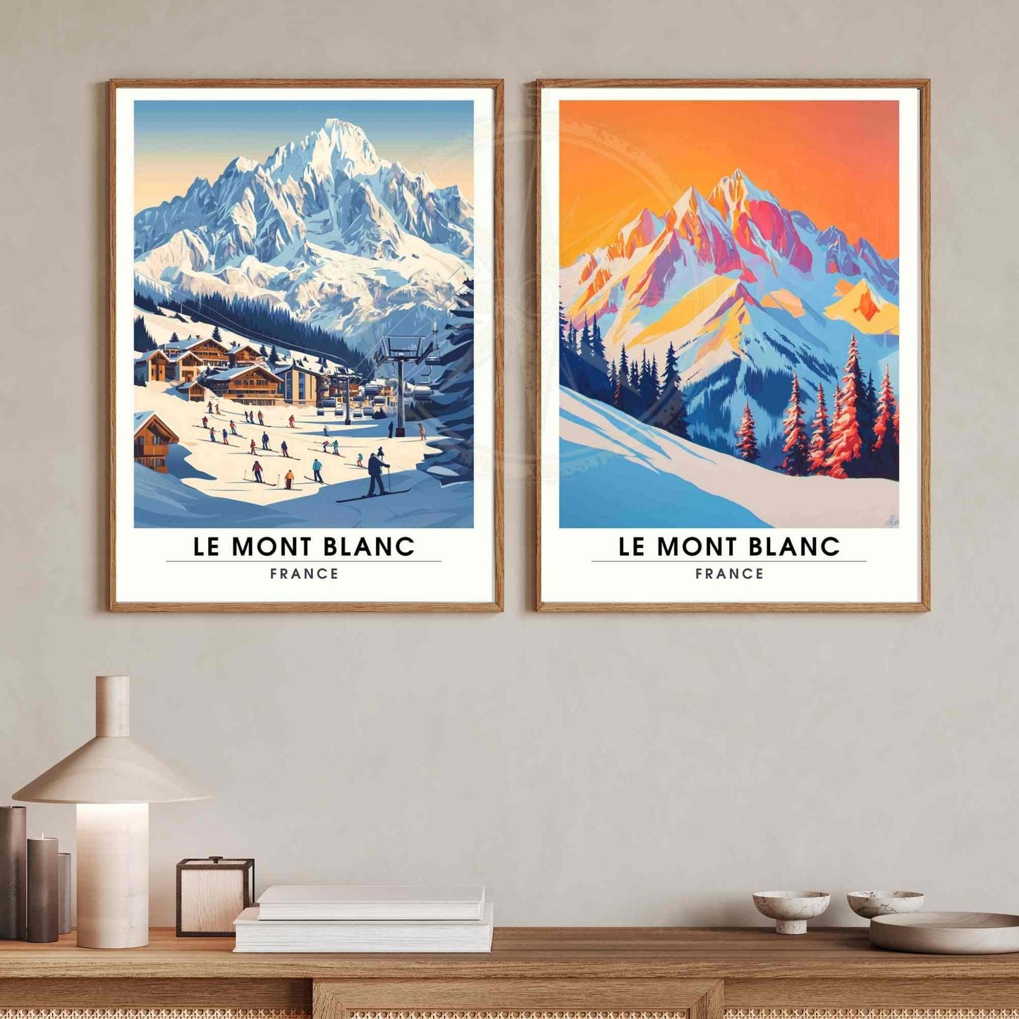 Affiche Le Mont Blanc | Impression Mont Blanc | Affiche Les Alpes - Ski et montagne