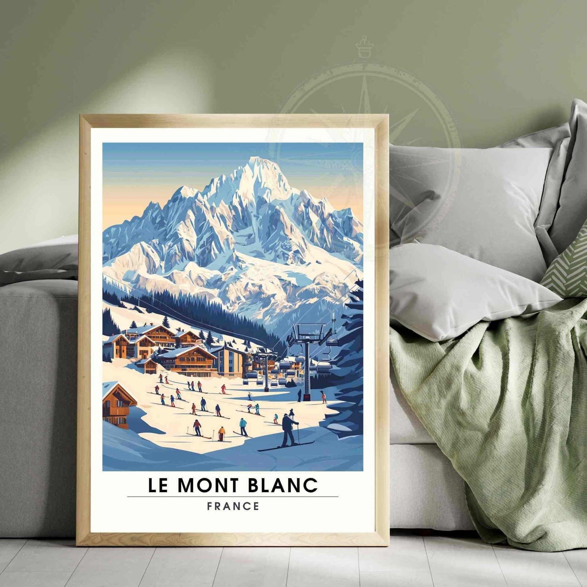 Affiche Le Mont Blanc | Impression Mont Blanc | Affiche Les Alpes - Ski et montagne