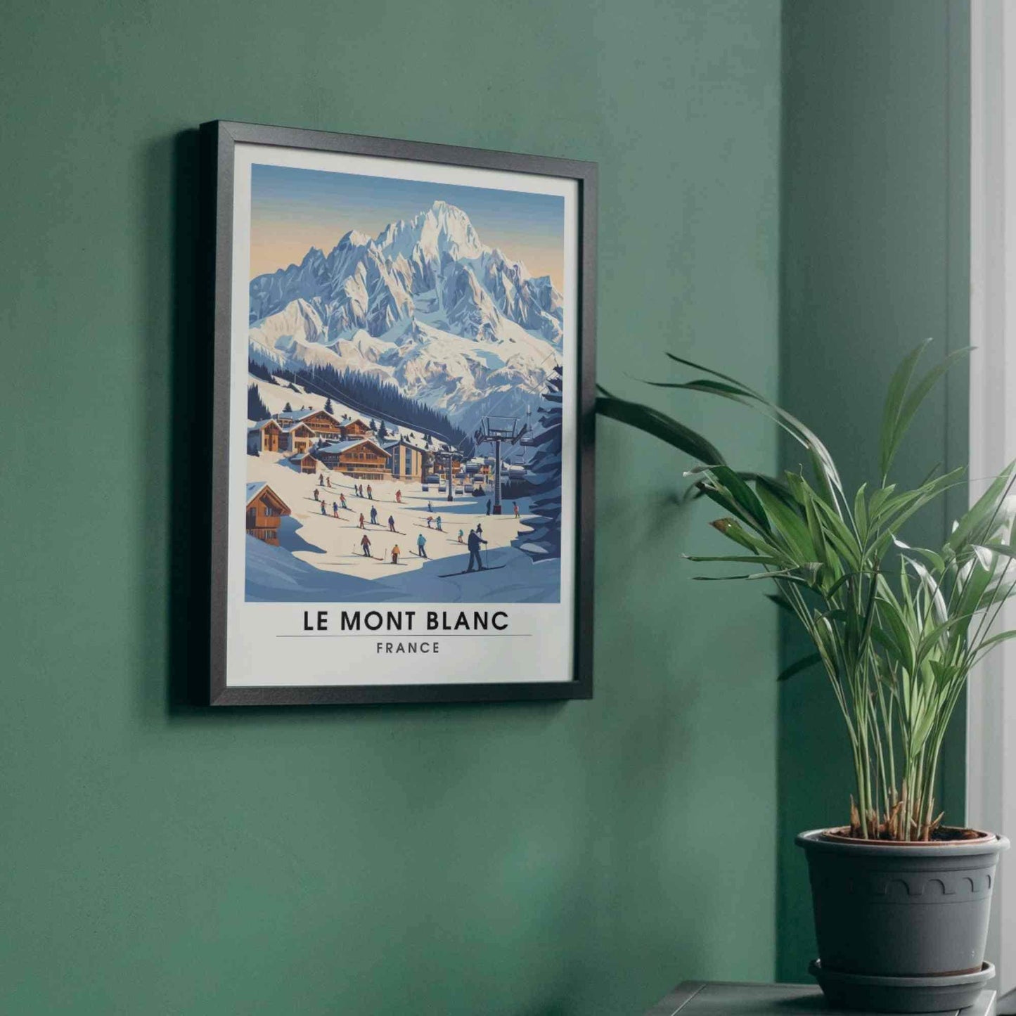 Affiche Le Mont Blanc | Impression Mont Blanc | Affiche Les Alpes - Ski et montagne