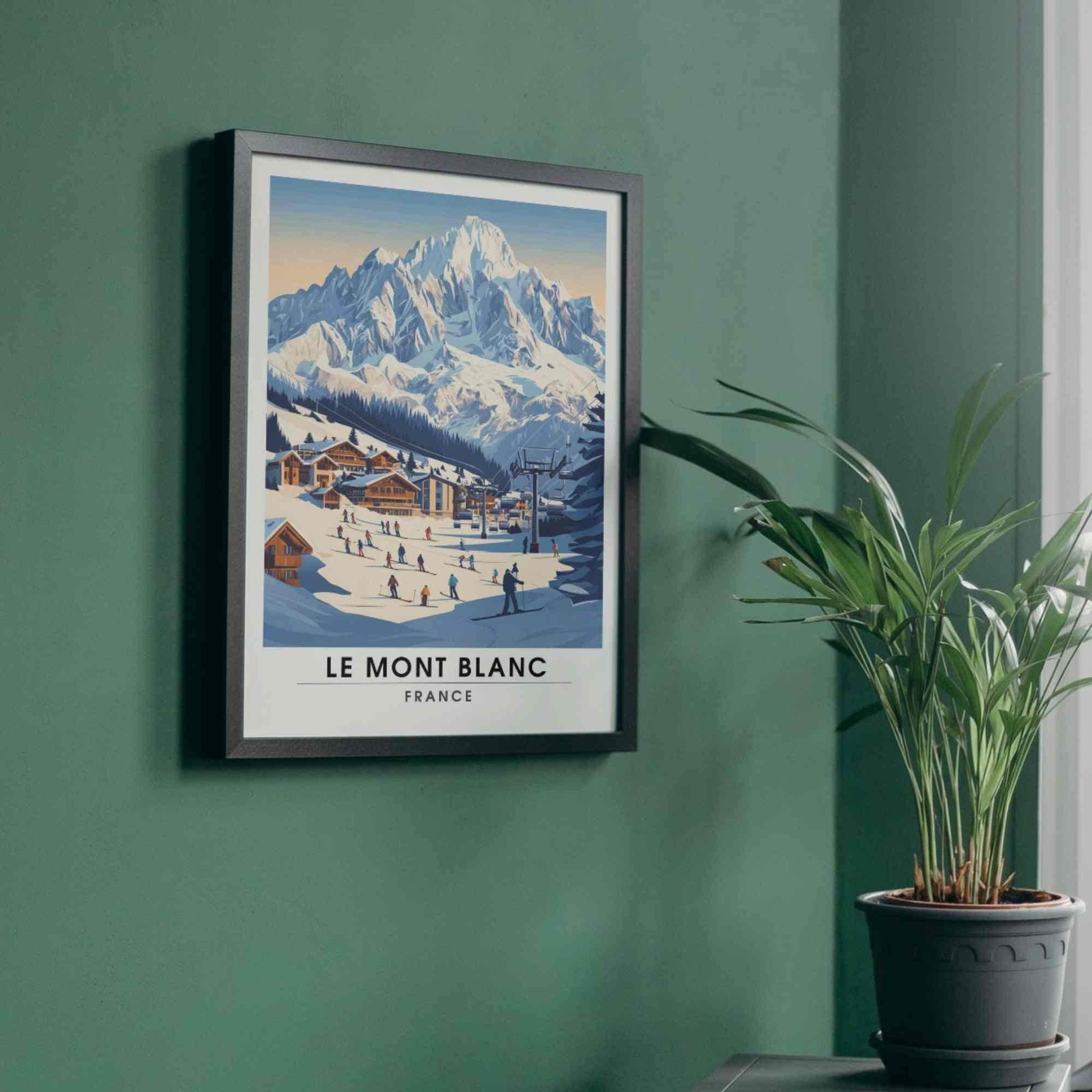 Affiche Le Mont Blanc | Impression Mont Blanc | Affiche Les Alpes - Ski et montagne
