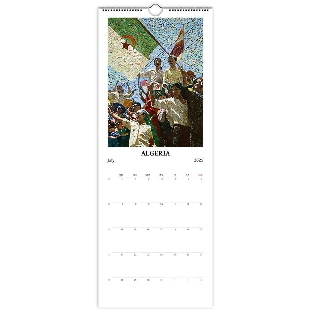 Calendrier mural 2025 - Algérie | Édition, villes, patrimoine et Histoire - 14 illustrations