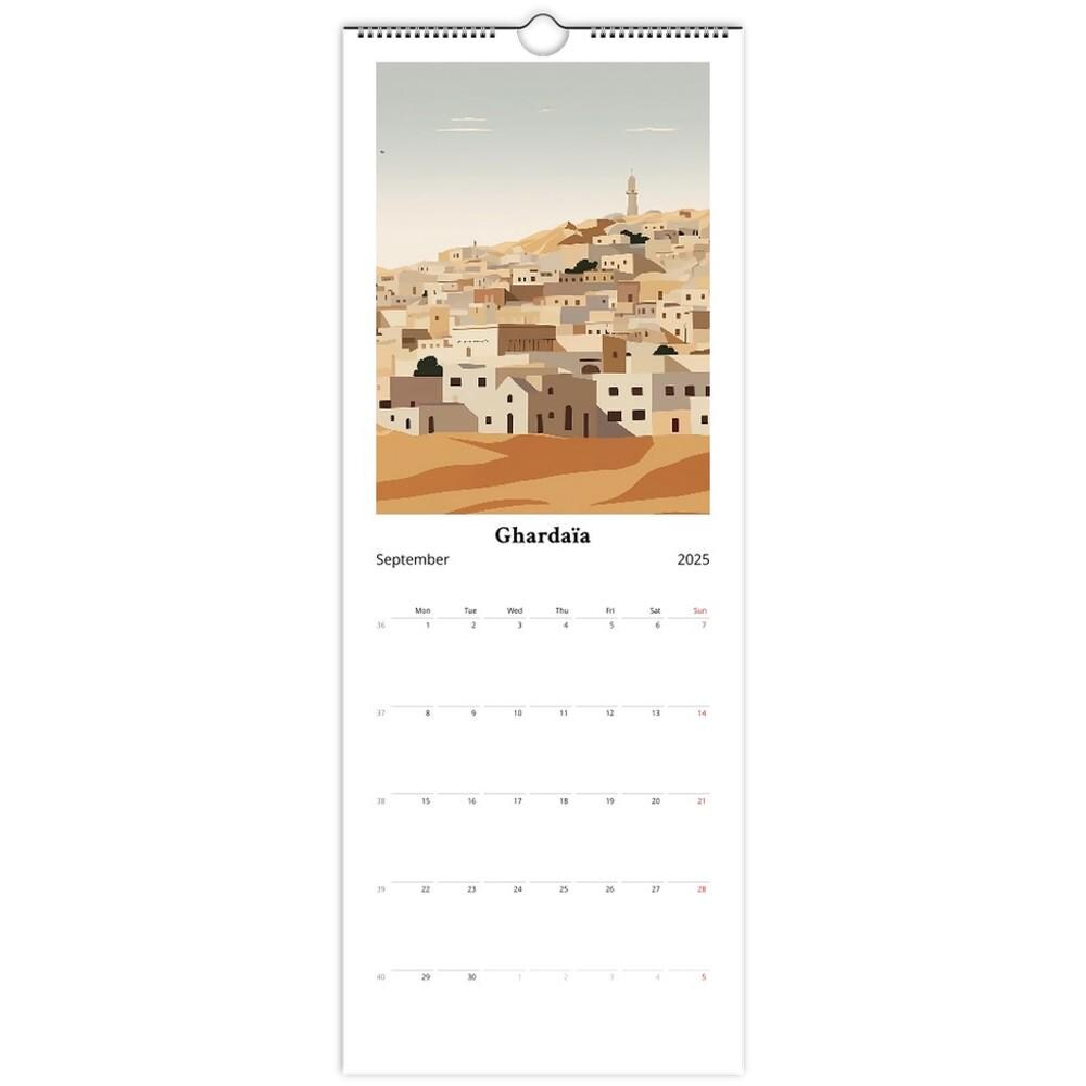 Calendrier mural 2025 - Algérie | Édition, villes, patrimoine et Histoire - 14 illustrations