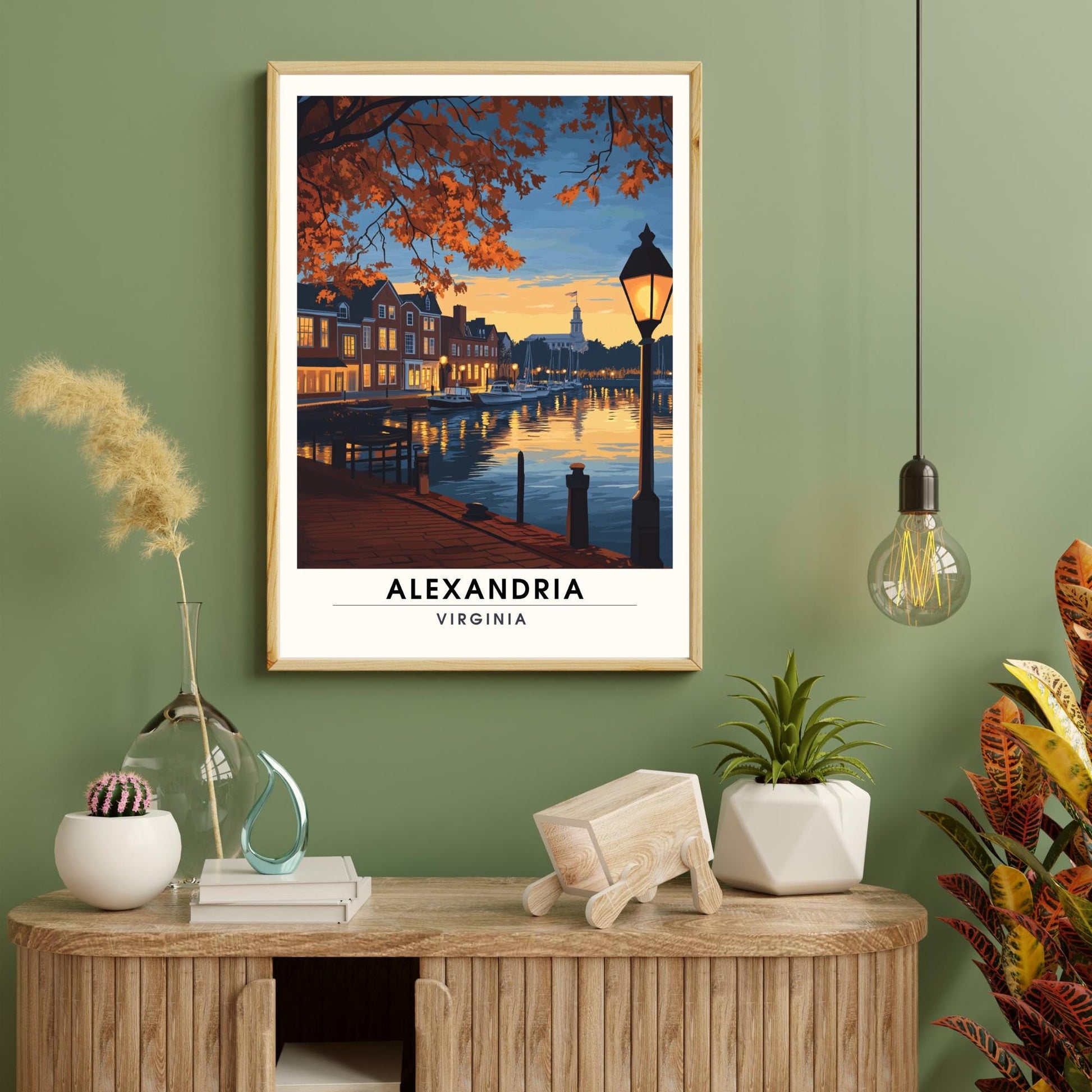 Affiche Alexandria, Virginie | impression de voyage Alexandria, Virginie au coucher de soleil