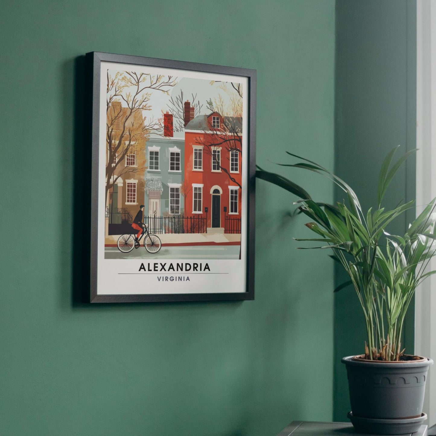 Affiche Alexandria, Virginie | impression de voyage Alexandria, Virginie - Façades des maisons