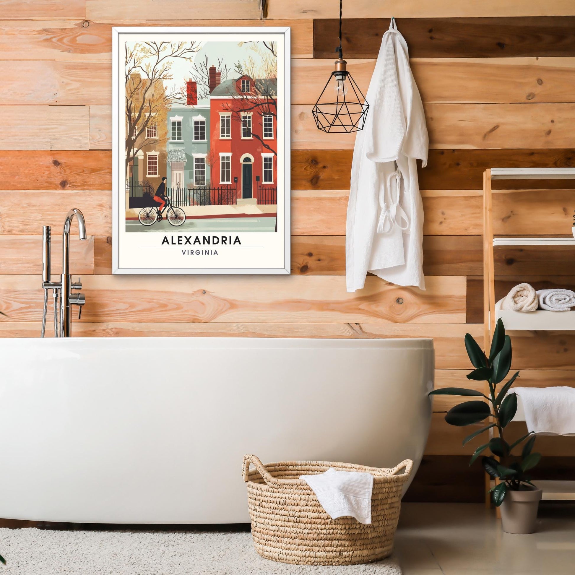 Affiche Alexandria, Virginie | impression de voyage Alexandria, Virginie - Façades des maisons