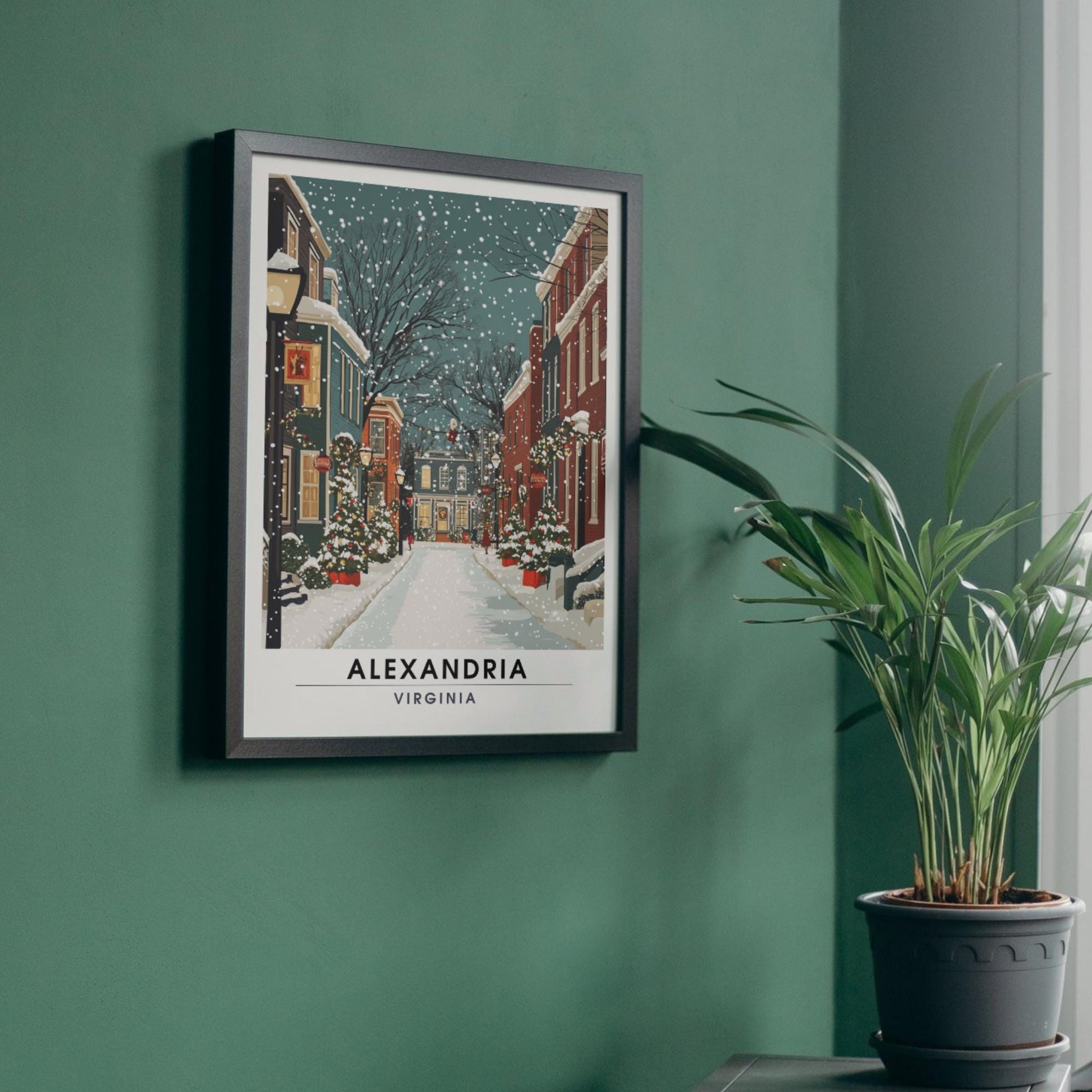Affiche Alexandria, Virginie | impression de voyage Alexandria, Virginie en hiver