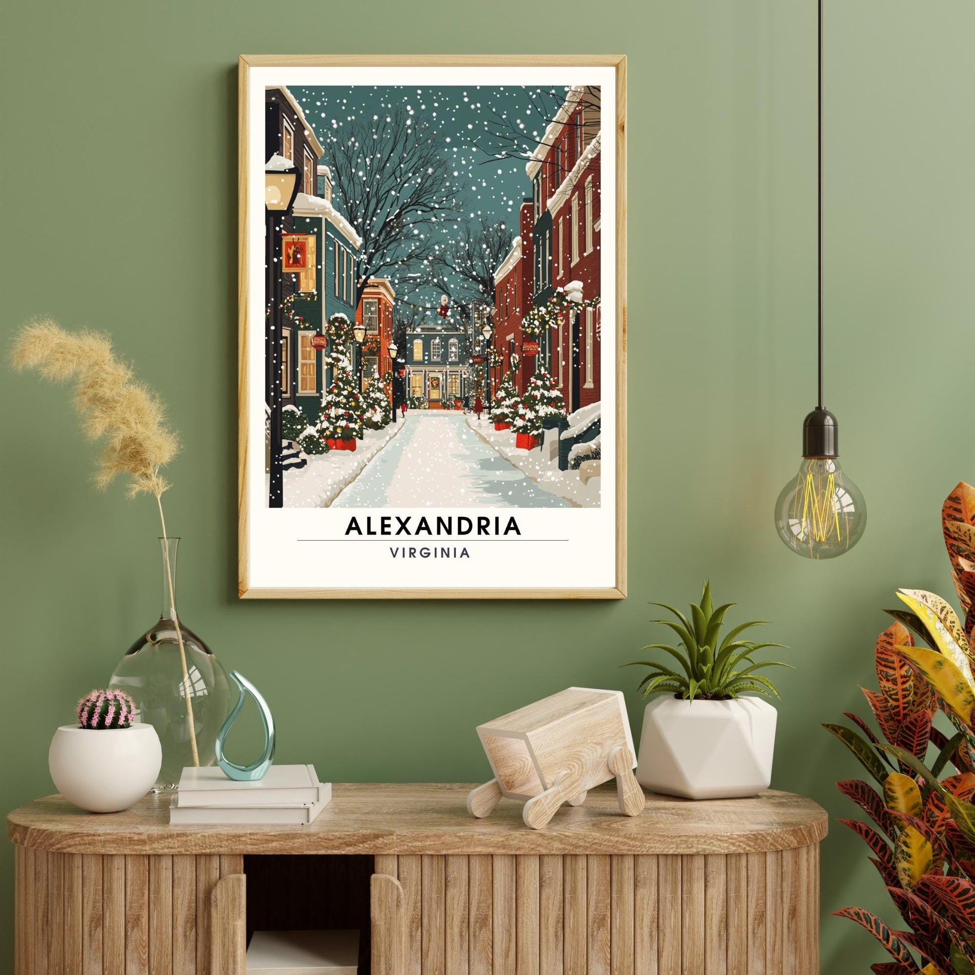 Affiche Alexandria, Virginie | impression de voyage Alexandria, Virginie en hiver