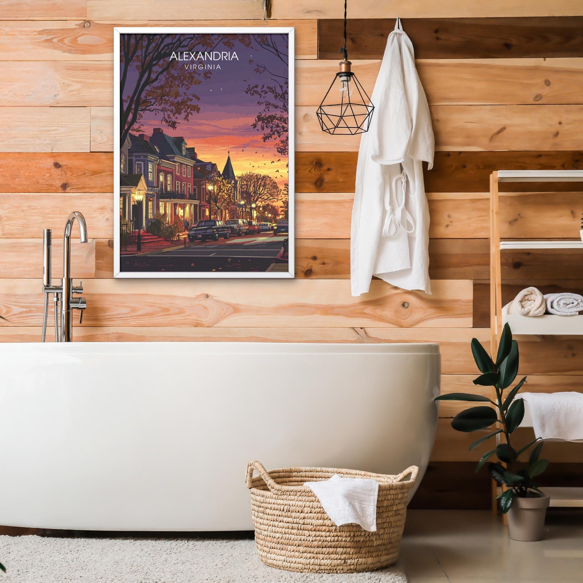 Affiche Alexandria, Virginie | impression Alexandria, Virginie USA - Balade nocturne