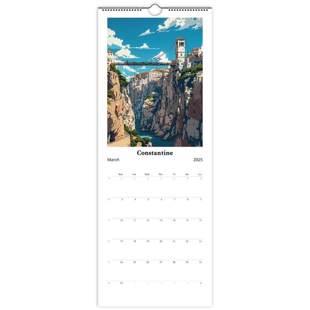 Calendrier mural 2025 - Algérie | Édition, villes, patrimoine et Histoire - 14 illustrations