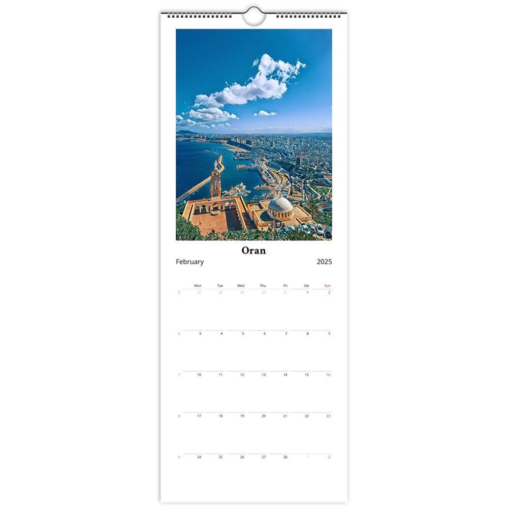 Calendrier mural 2025 - Algérie | Édition, villes, patrimoine et Histoire - 14 illustrations