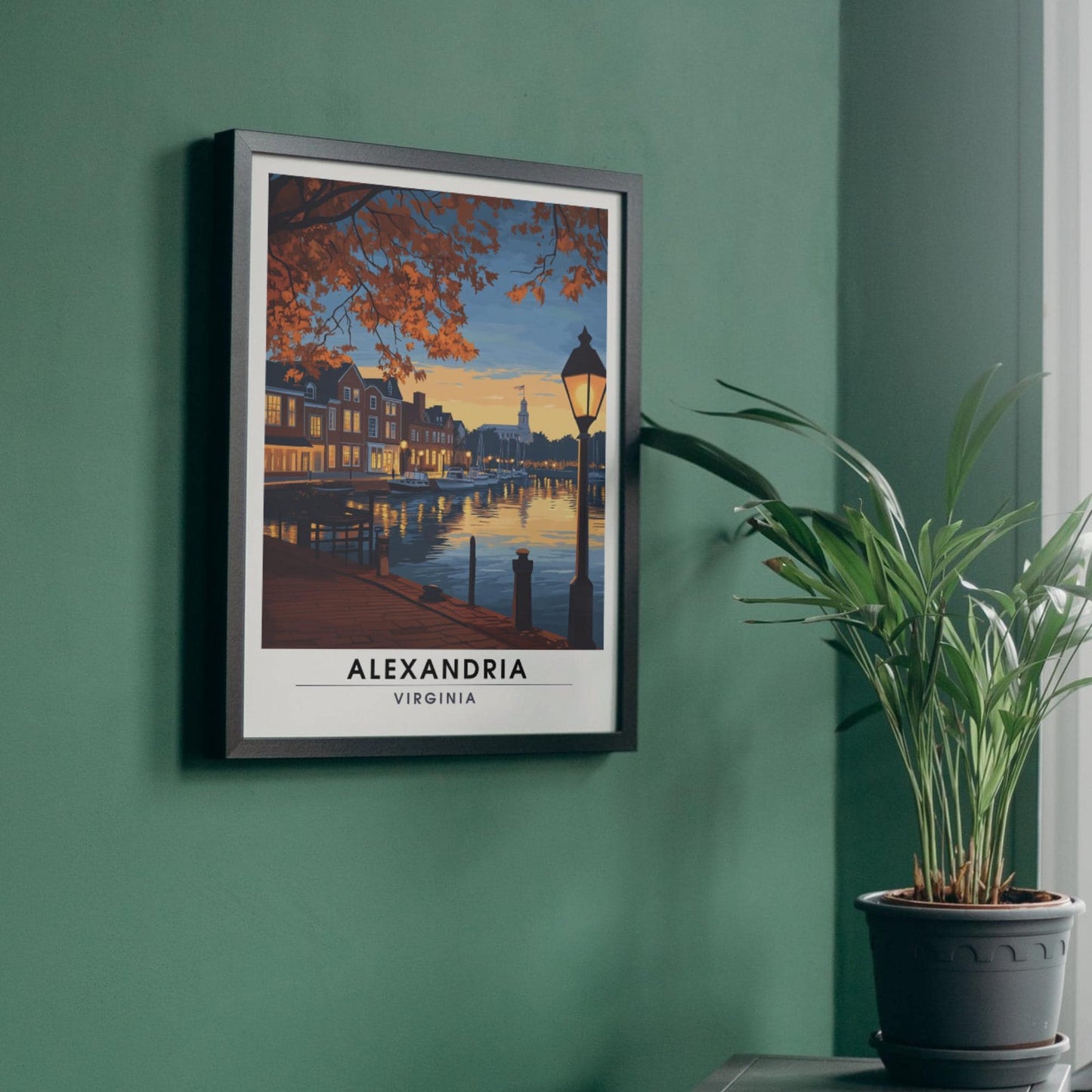 Affiche Alexandria, Virginie | impression de voyage Alexandria, Virginie au coucher de soleil