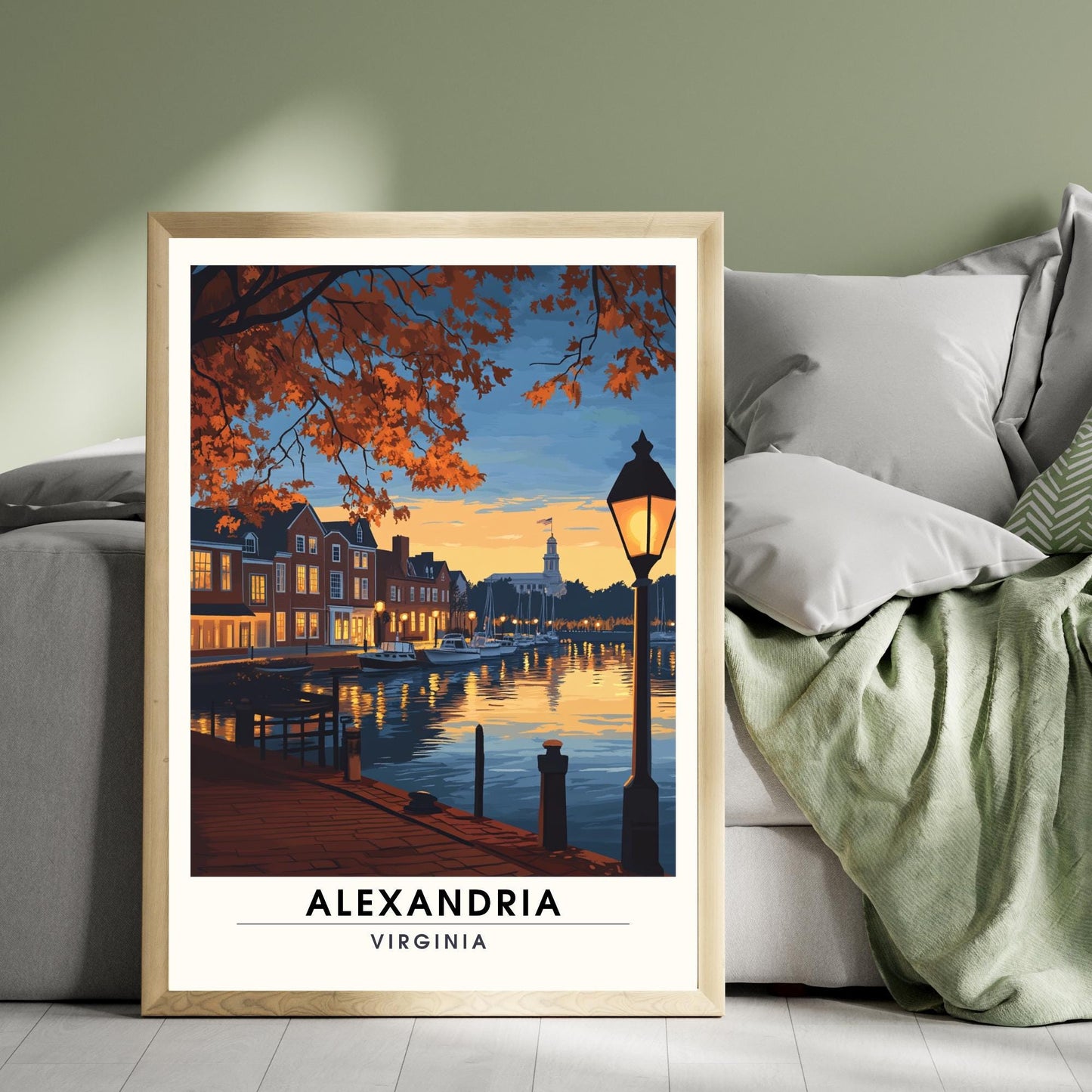 Affiche Alexandria, Virginie | impression de voyage Alexandria, Virginie au coucher de soleil